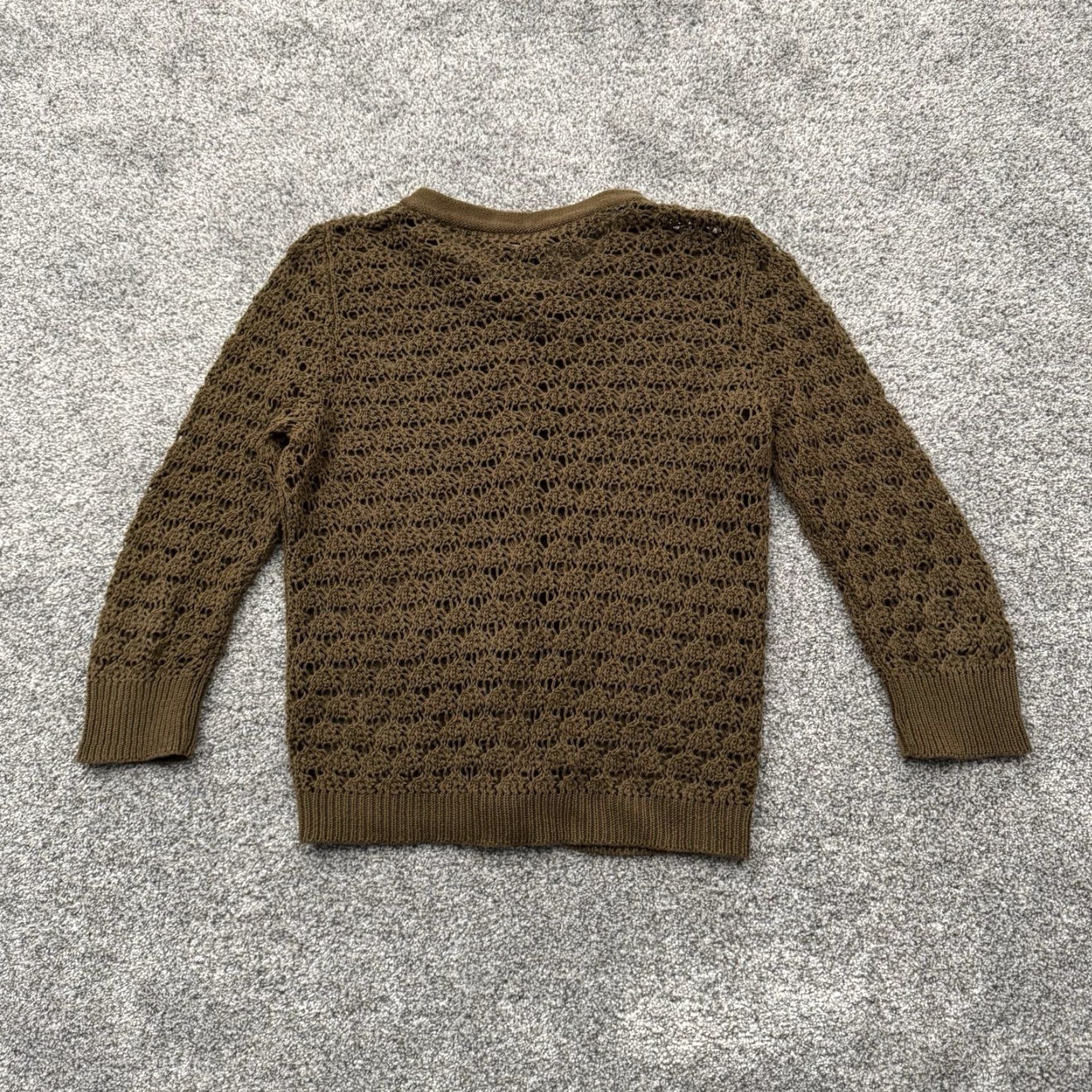 Architect Womens Cottagecore Cardigan Sweater Medium Crocheted Boho Layering Grandmacore Size M / US 6-8 / IT 42-44 - 7 Thumbnail