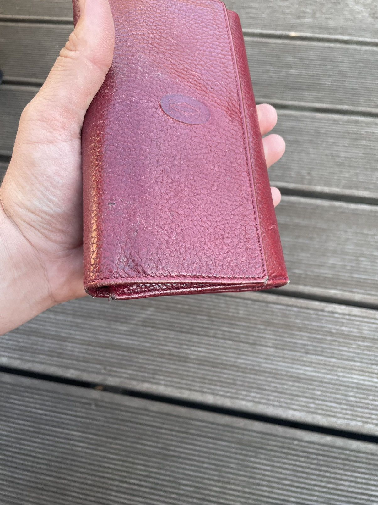 Cartier Vintage Cartier purse tri-fold wallet wine red Size ONE SIZE - 11 Thumbnail