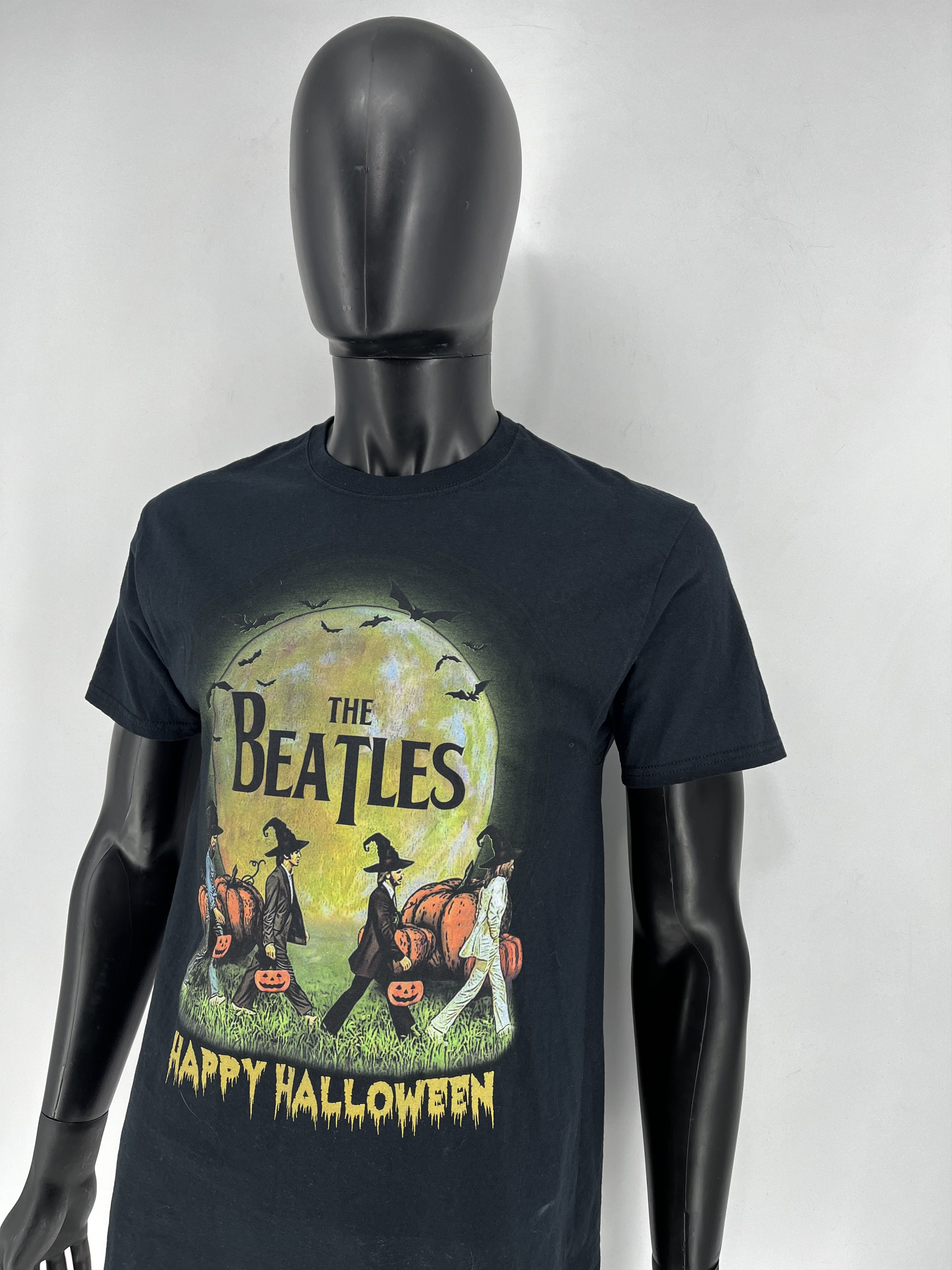 Band Tees × Vintage Vintage The Beatles Happy HalloweenThrashed Rock Streetwear Size US M / EU 48-50 / 2 - 4 Thumbnail