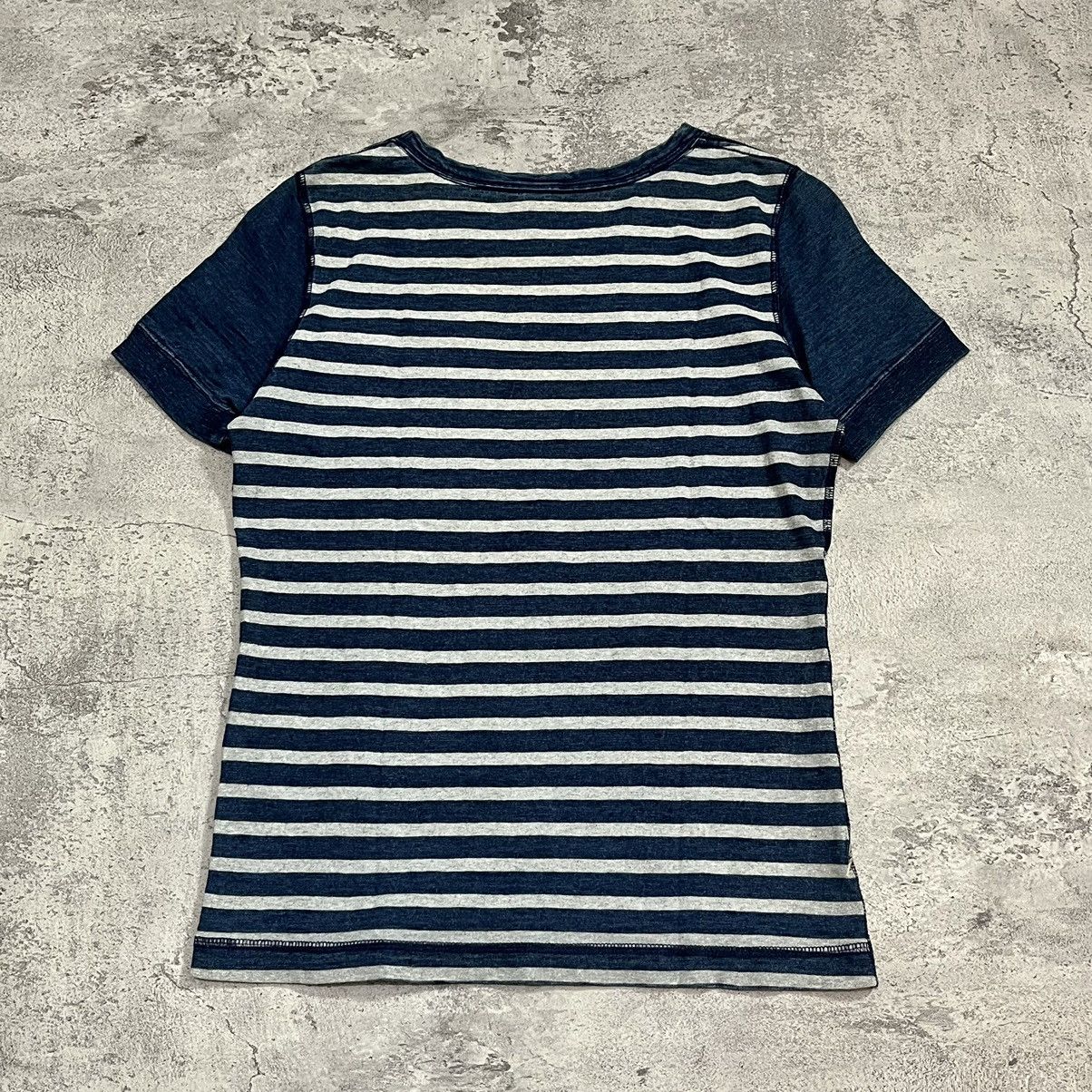 Pure Blue Japan Pure Blue Japan Indigo Pocket Striped Tee Size US XXS / EU 40 - 2 Thumbnail