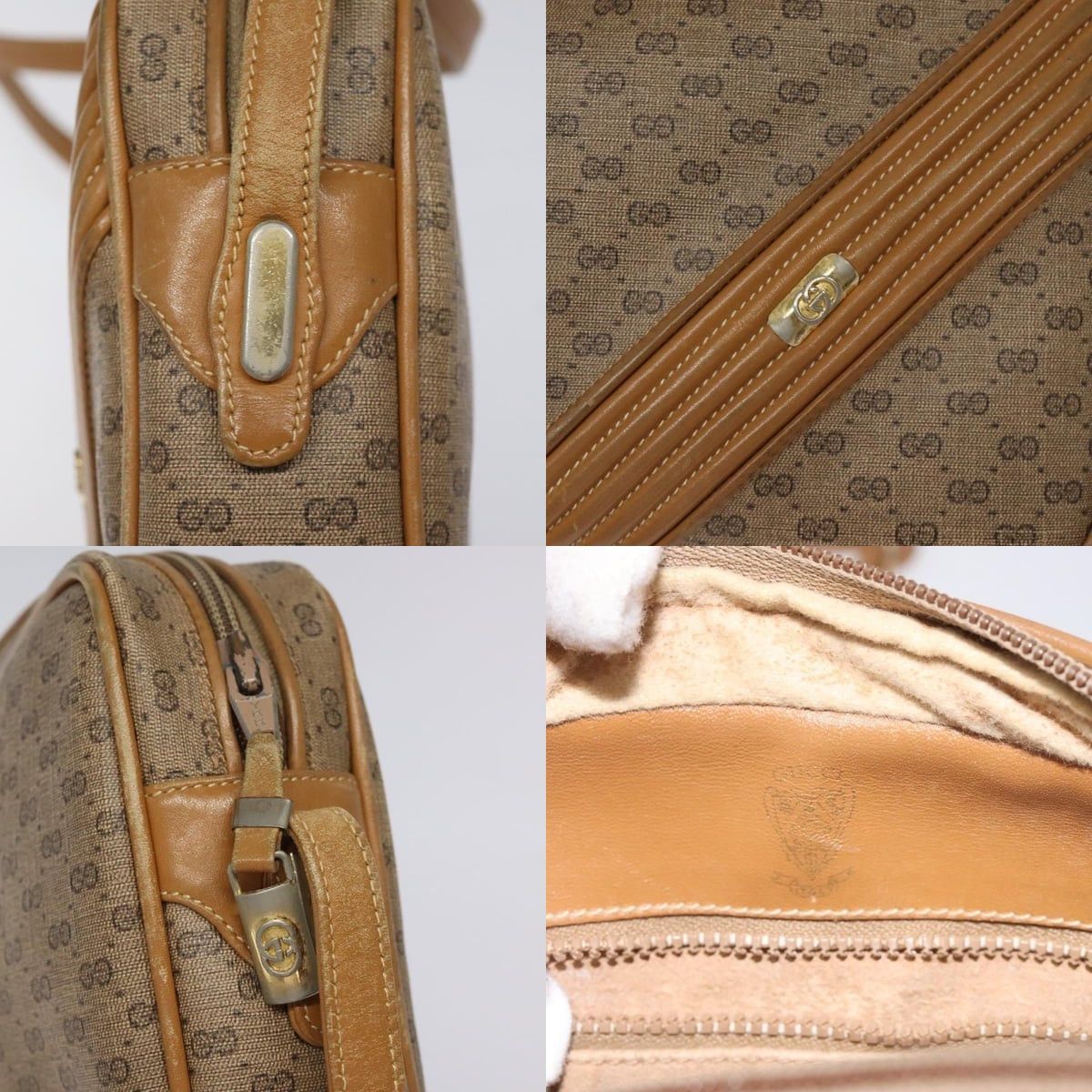 Gucci GUCCI Micro GG Supreme Shoulder Bag Pvc Leather Brown Gold Size ONE SIZE - 11 Thumbnail