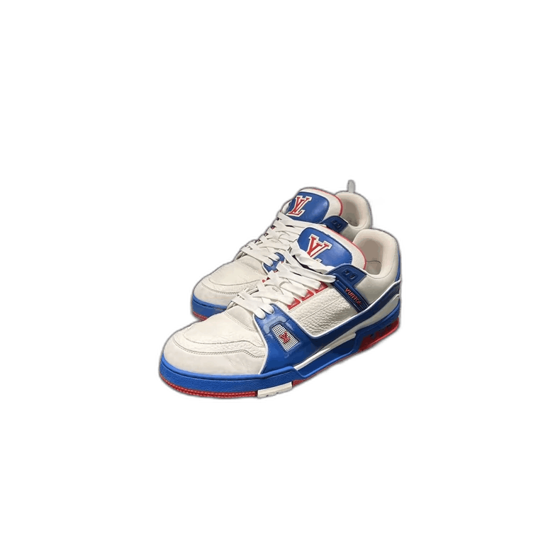 Louis Vuitton LOUIS VUITTON Trainer Shoes White Blue Size US 11 / EU 44 - 1 Thumbnail
