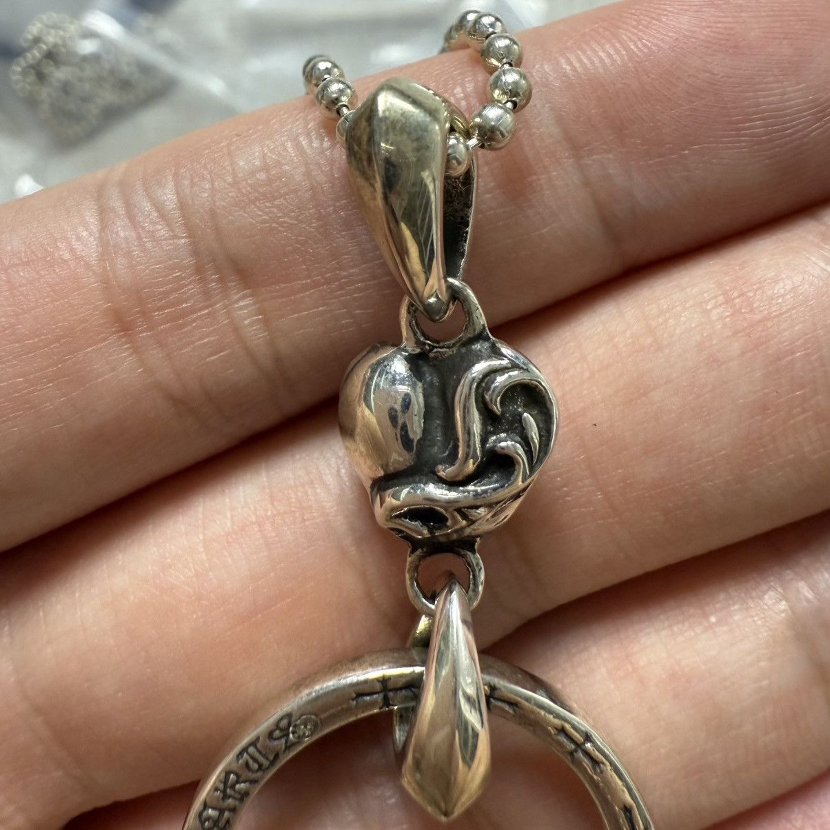 Chrome Hearts Chrome Hearts Heart Ring Necklace Size ONE SIZE - 8 Thumbnail