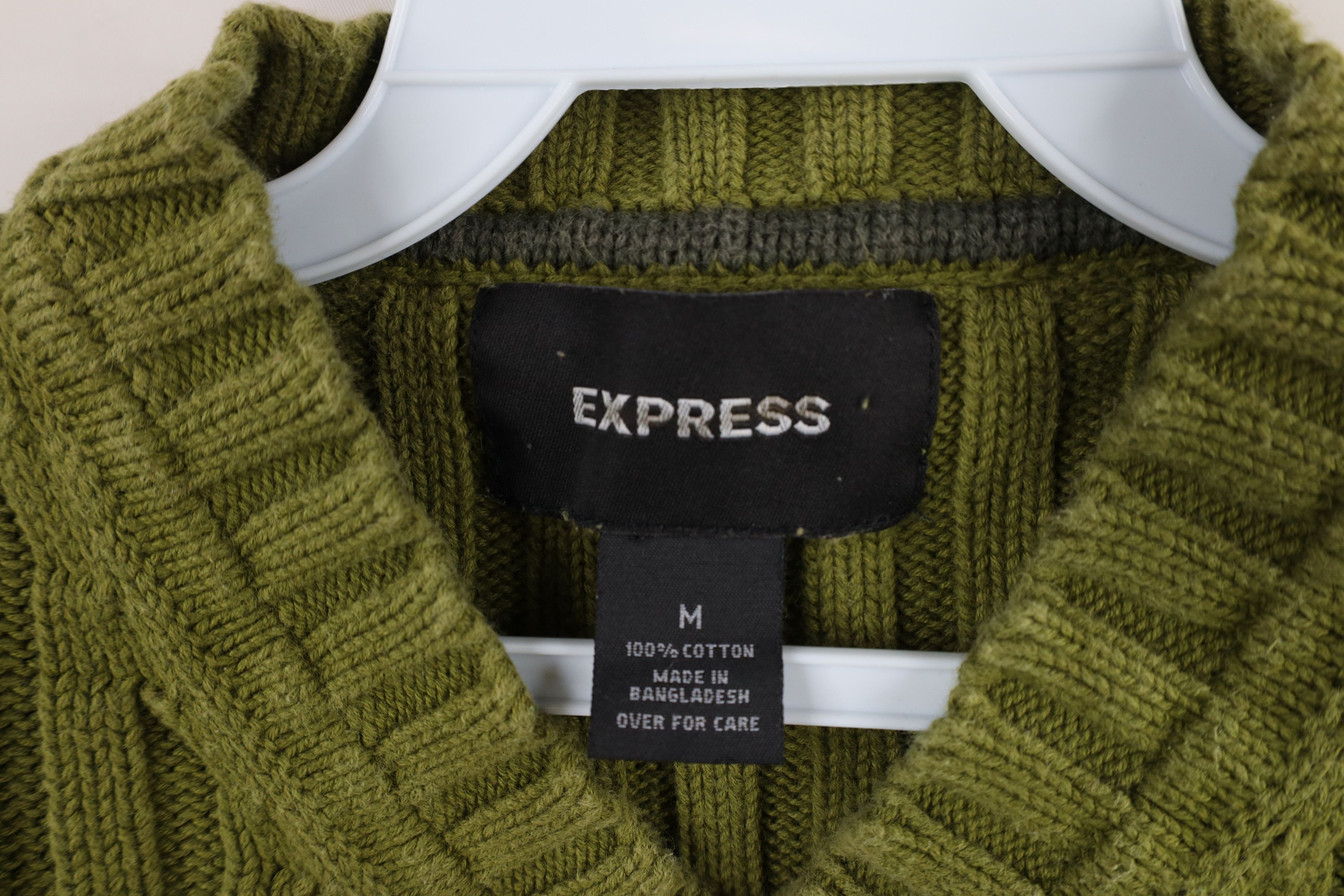 Express × Vintage Vintage Y2K Express Heavyweight Cotton Ribbed Knit Sweater Size M / US 6-8 / IT 42-44 - 6 Thumbnail