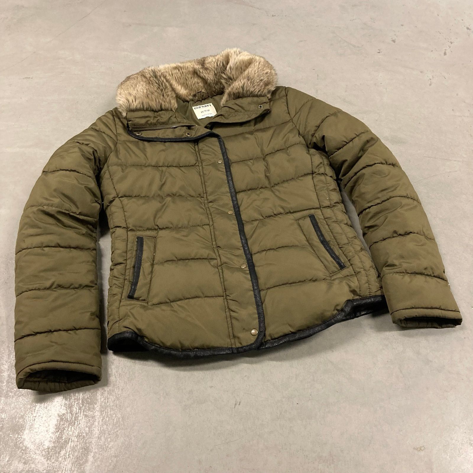 Vintage Fur collar old navy down puffer Jacket Size US XS / EU 42 / 0 - 1 Thumbnail