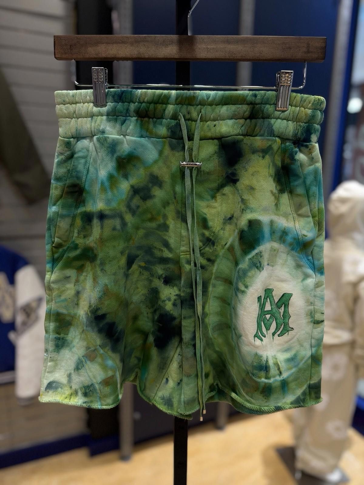 Amiri AMIRI TIE DYE MA SWEATSHORTS S22MJL025 SIZE (M) New Green Size US 32 / EU 48 - 2 Thumbnail