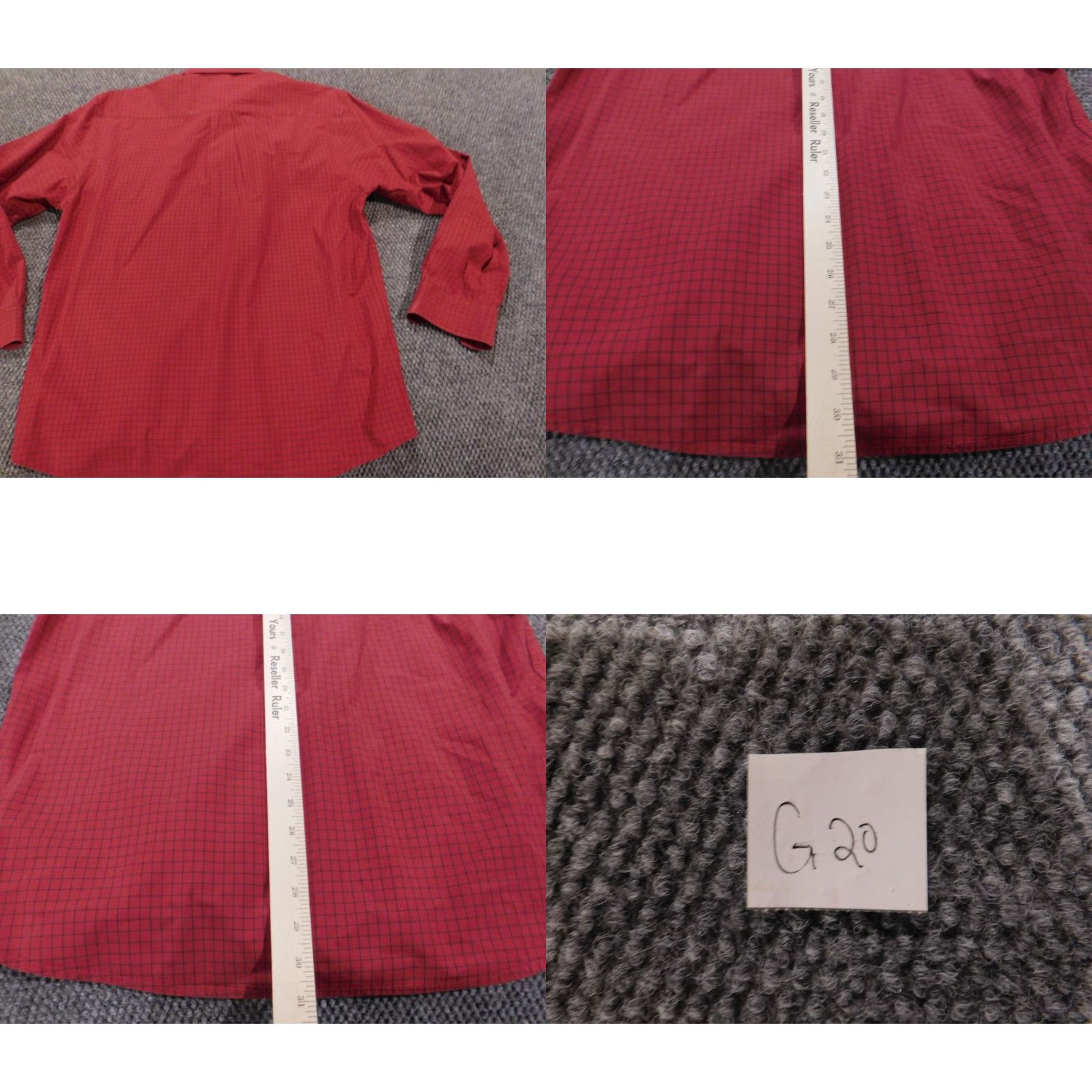 Old Navy Old Navy Mens Shirt Small Red Plaid Button-Down Long Sleeve Slim Fit with Pockets Size US S / EU 44-46 / 1 - 8 Thumbnail