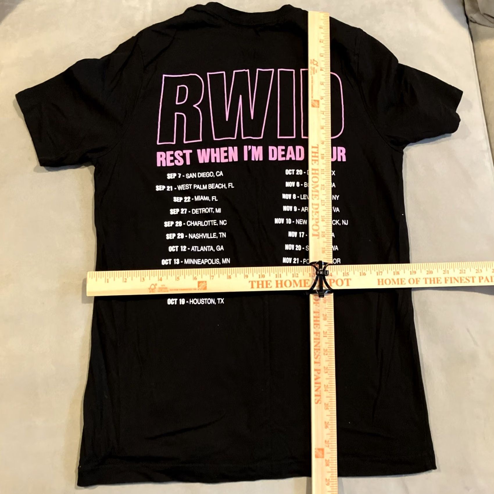 X-LARGE Fanjoy Rest When I'm Dead RWID TOUR Double Sided T Shirt Large Awesome Mens Size US L / EU 52-54 / 3 - 5 Thumbnail
