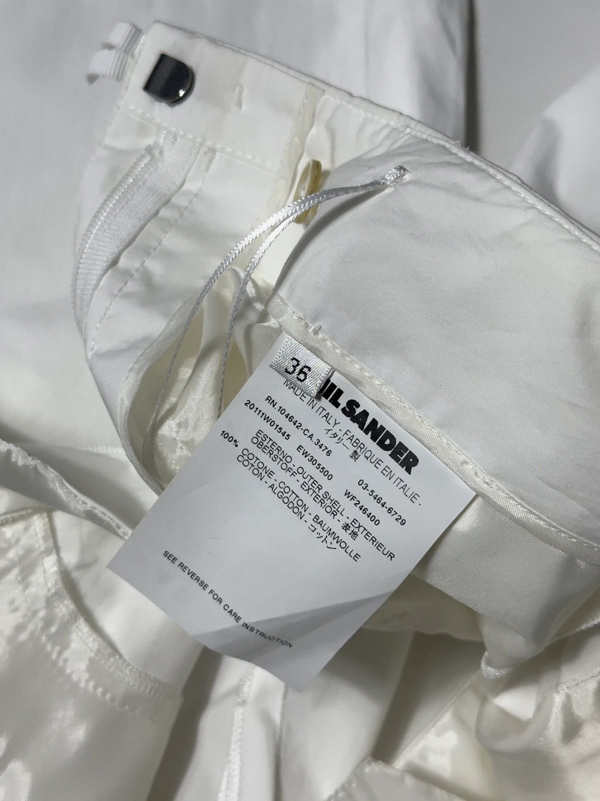 Jil Sander Jil Sander Snow White Cotton Chino Trousers Size 25" / US 0 / IT 36 - 9 Thumbnail