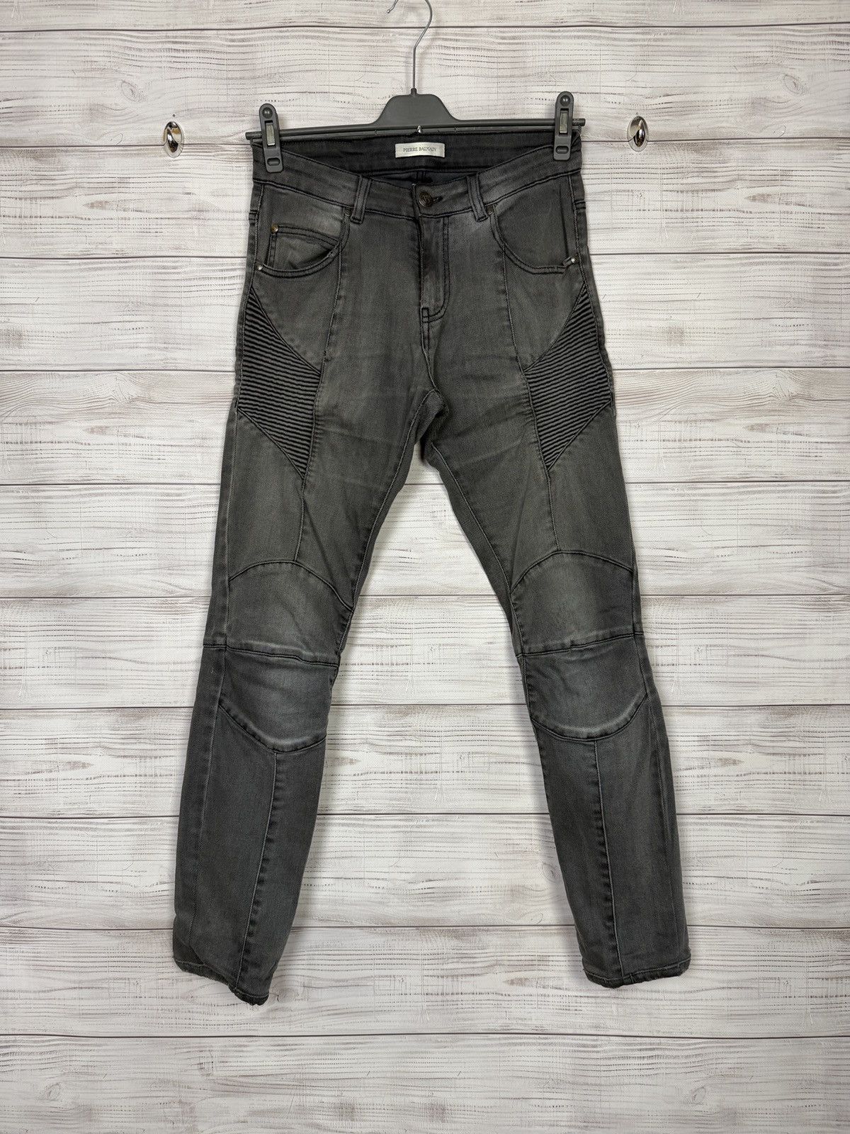 Vintage Pierre Balmain Biker Jeans Pants Avant Garde