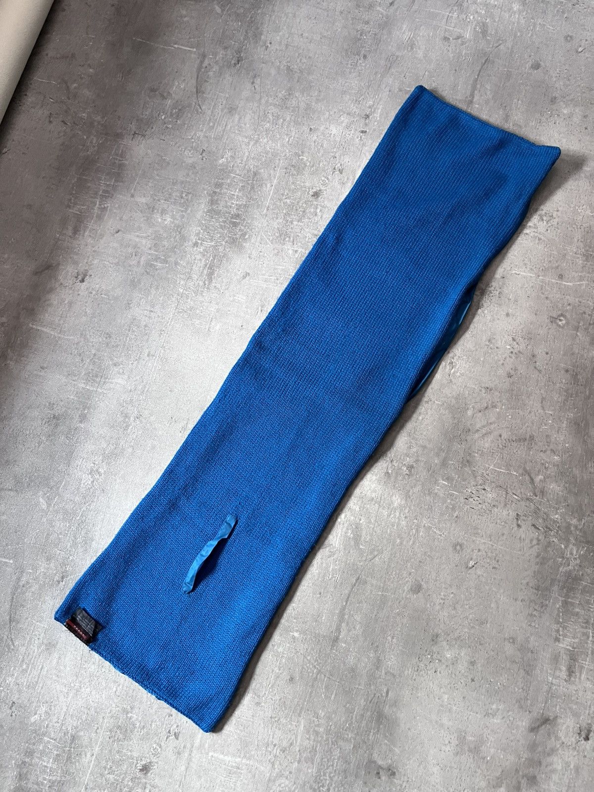 Prada Prada vintage nylon wool scarf blue 00s rare Size ONE SIZE - 5 Thumbnail