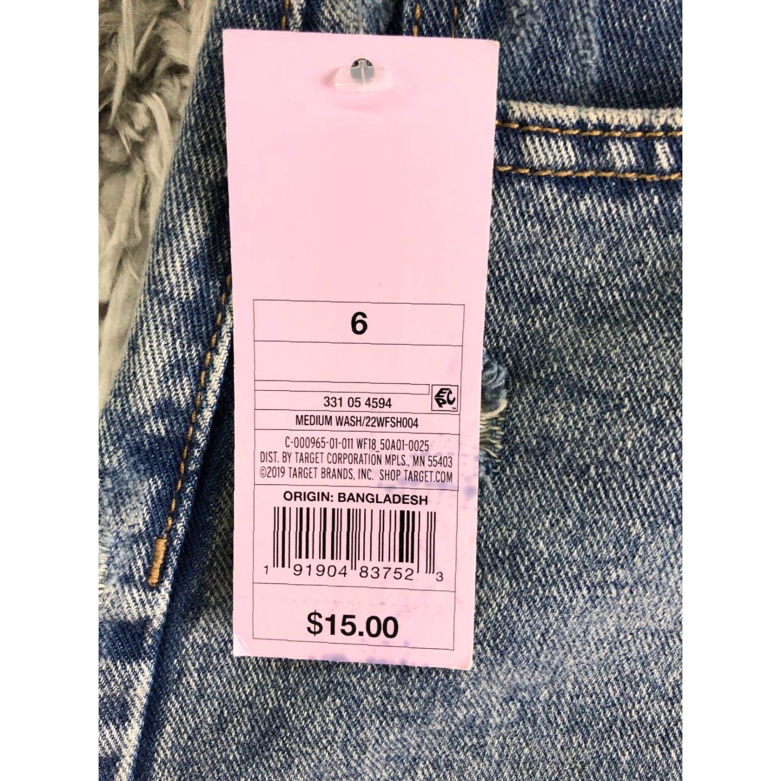 Vintage Wild Fable Womens Size 6 High Rise Cutoff Medium Wash Blue Denim Jean Shorts Size 28" / US 6 / IT 42 - 4 Thumbnail
