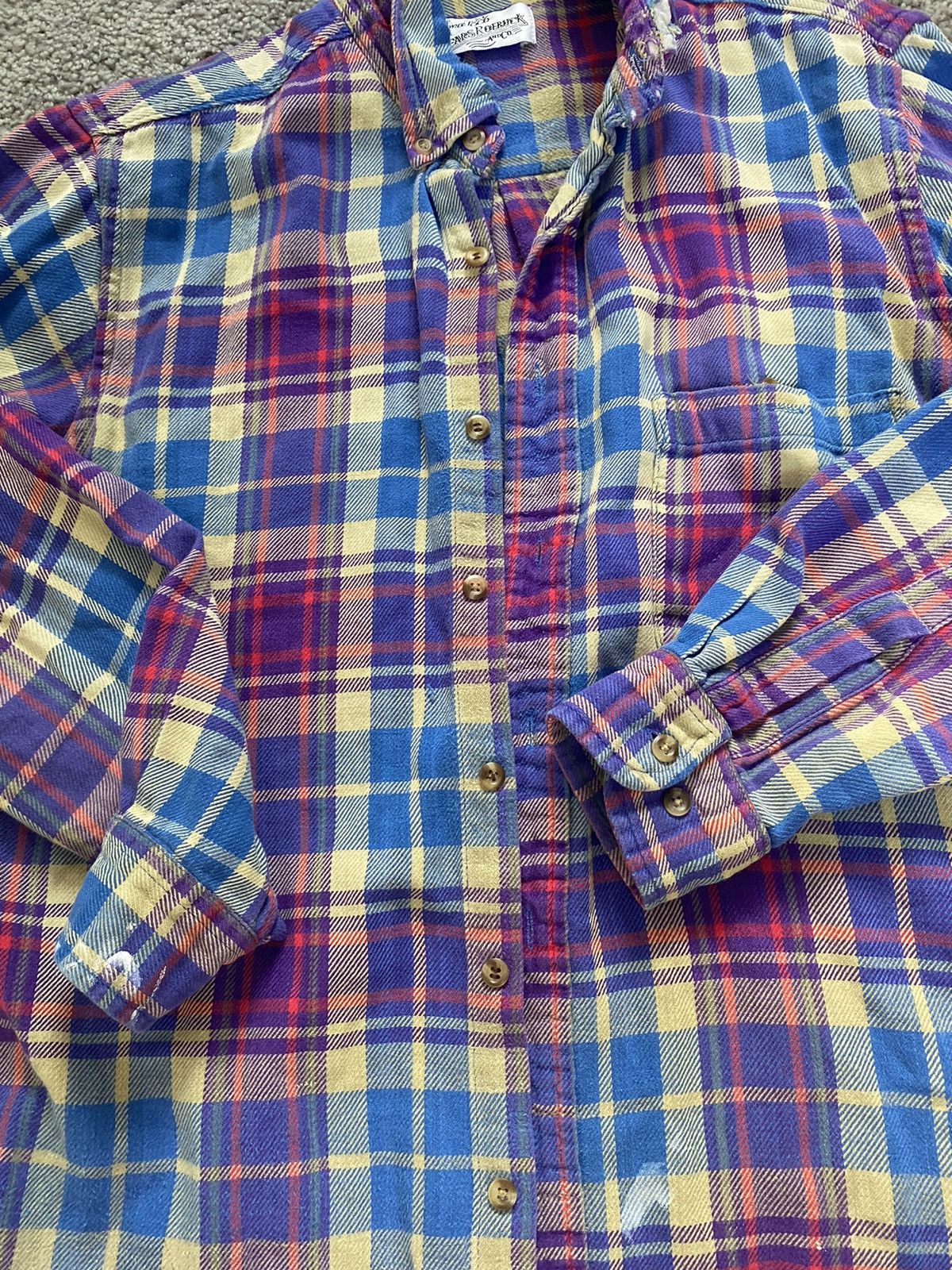 Flannel × Japanese Brand × Vintage Vintage Distressed Cropped Flannel Shirt Size US M / EU 48-50 / 2 - 9 Thumbnail