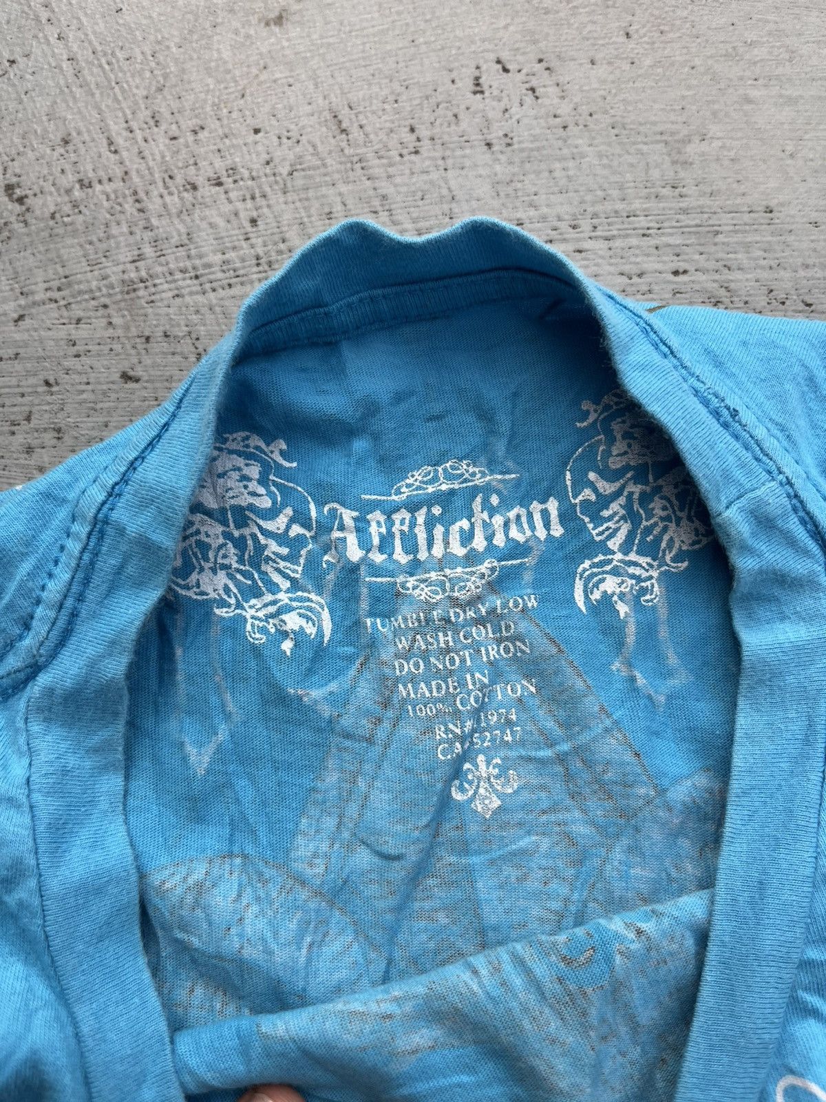 Affliction × Japanese Brand VINTAGE AFFLICATION SKULL TEE Size US M / EU 48-50 / 2 - 5 Thumbnail