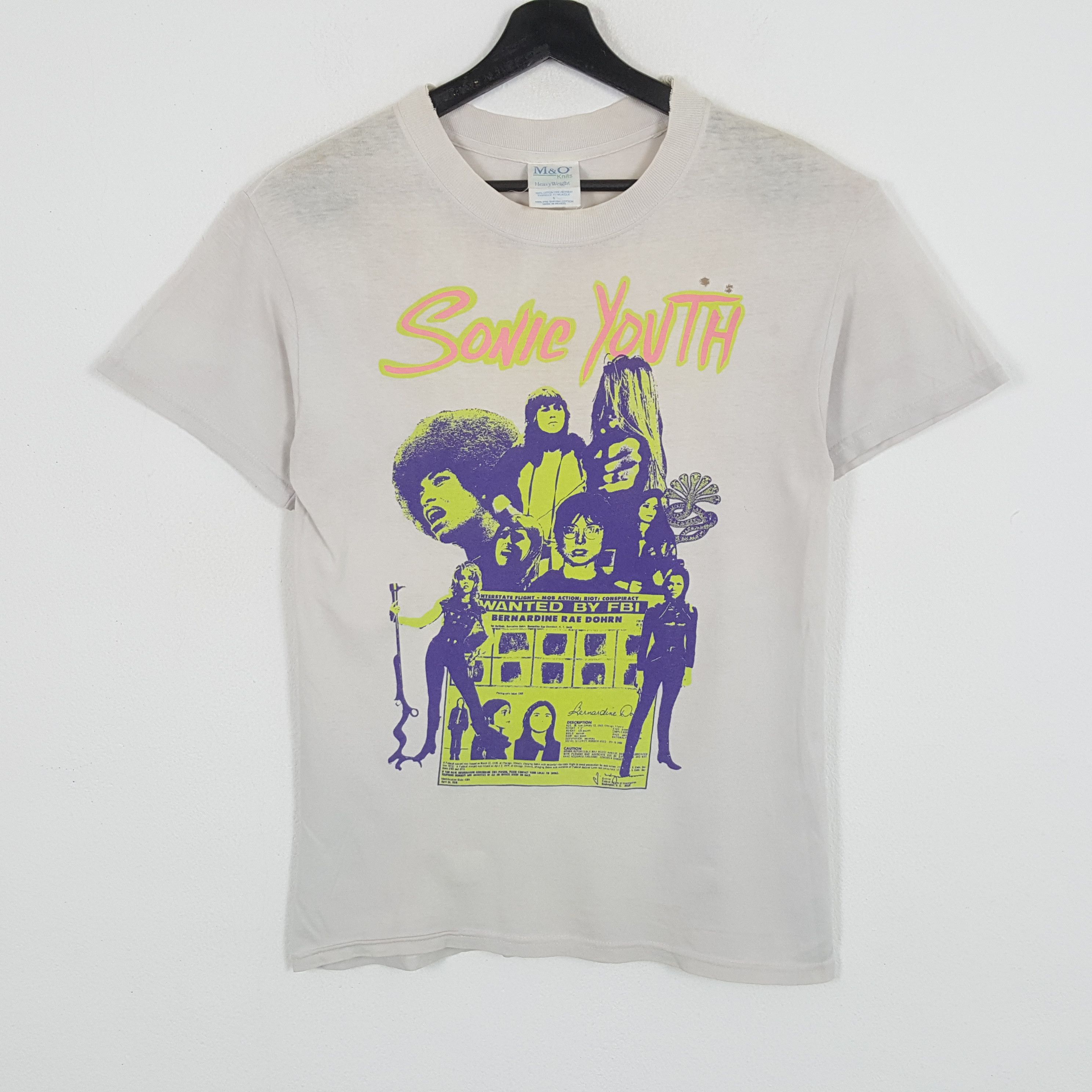 Band Tees × Vintage SONIC YOUTH Rock Band Music Rare Design Vintage Tshirt Size US S / EU 44-46 / 1 - 1 Thumbnail