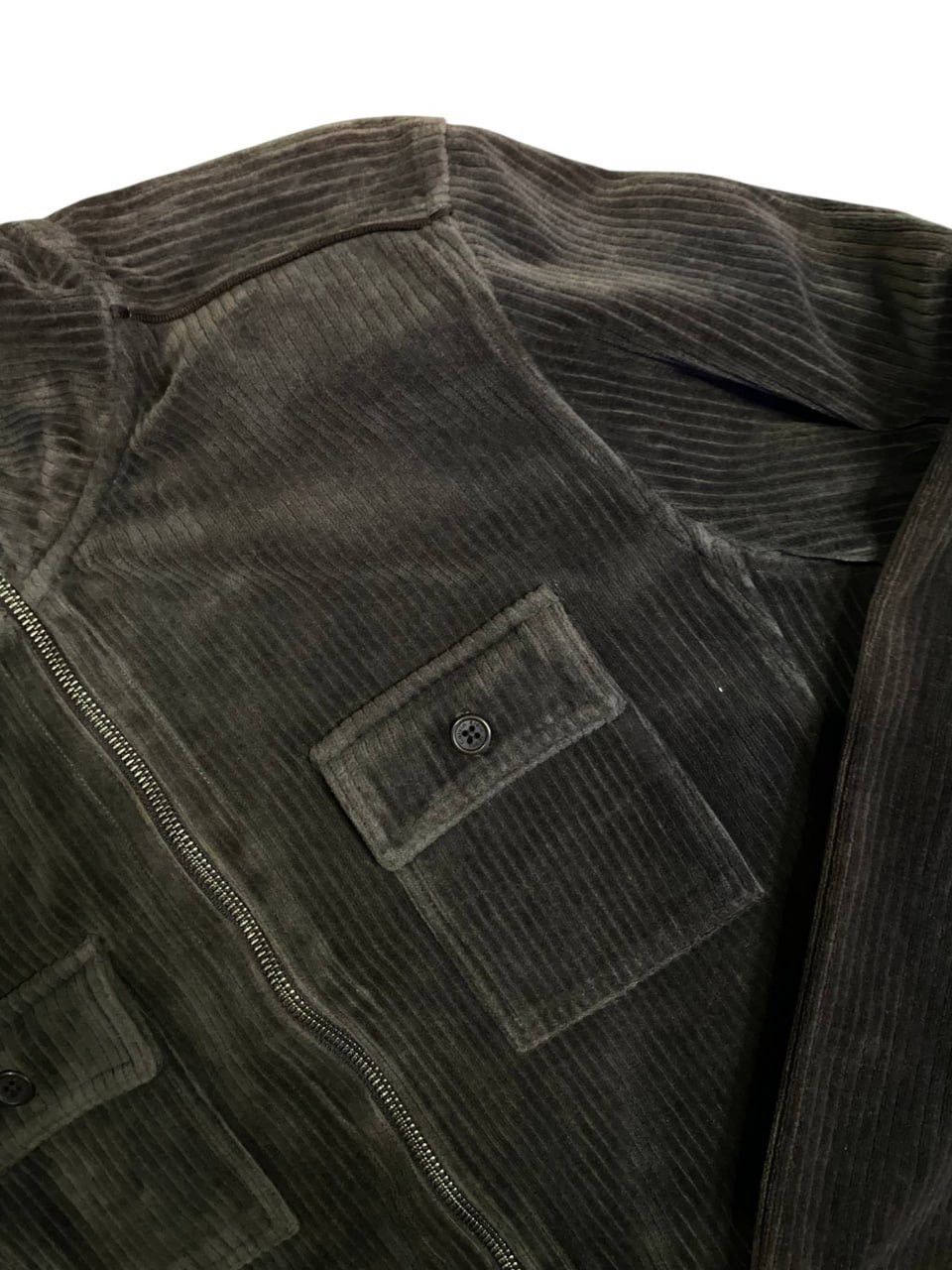 Calvin Klein 💎 Calvin Klein Jeans Corduroy Full Zipper Shirt Long Sleeves Size US XL / EU 56 / 4 - 8 Thumbnail