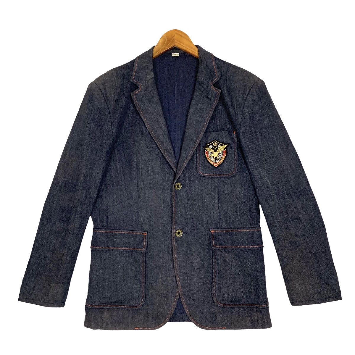 Momotaro Jeans Vintage Momotaro Denim High School Blazer Jacket Size US S / EU 44-46 / 1 - 1 Thumbnail