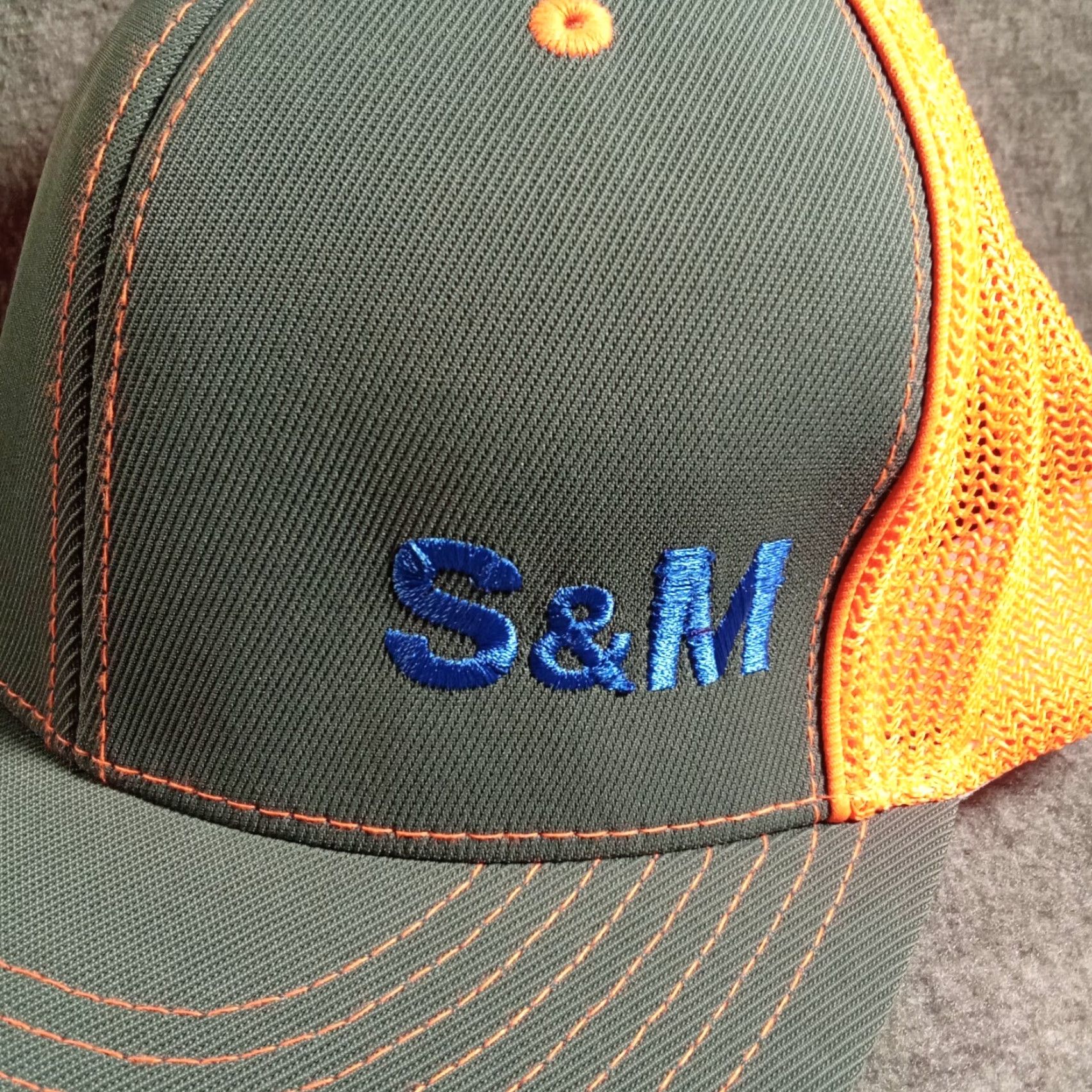 Logo 7 S And M Hat Cap Fitted Men Medium Gray Orange Logo Outdoor Causal D Series 4D5 Size ONE SIZE - 2 Thumbnail