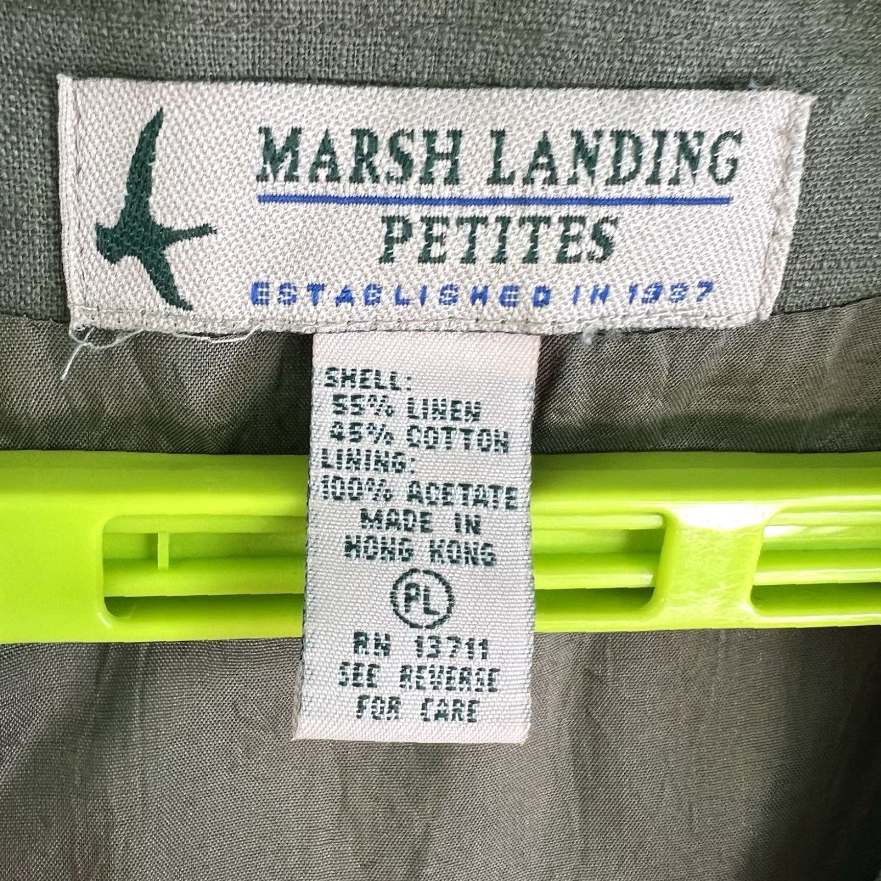 Vintage VINTAGE Marsh Landing Womens Shirt Petite Size L Green Linen Blend Button Vest Summer Spring Fall Casual Western Outdoor Size L / US 10 / IT 46 - 2 Thumbnail