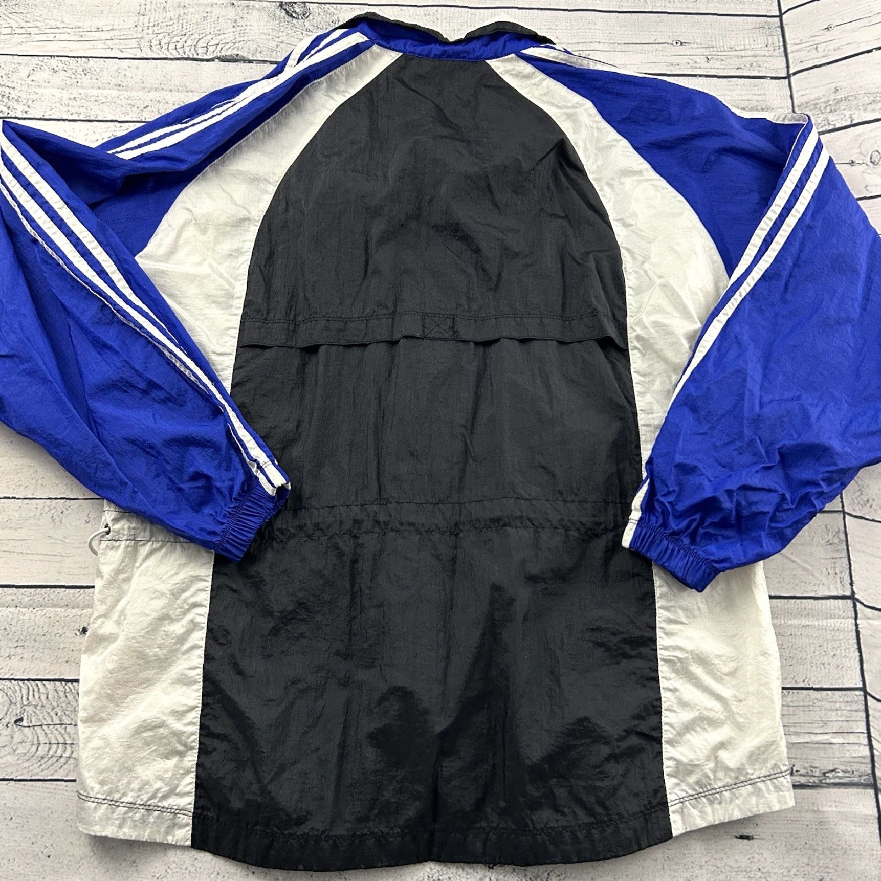 Adidas VINTAGE adidas Full Zip Windbreaker Jacket Mens L Black Blue Windbreaker 90s Full Zip Nike Size US L / EU 52-54 / 3 - 6 Thumbnail