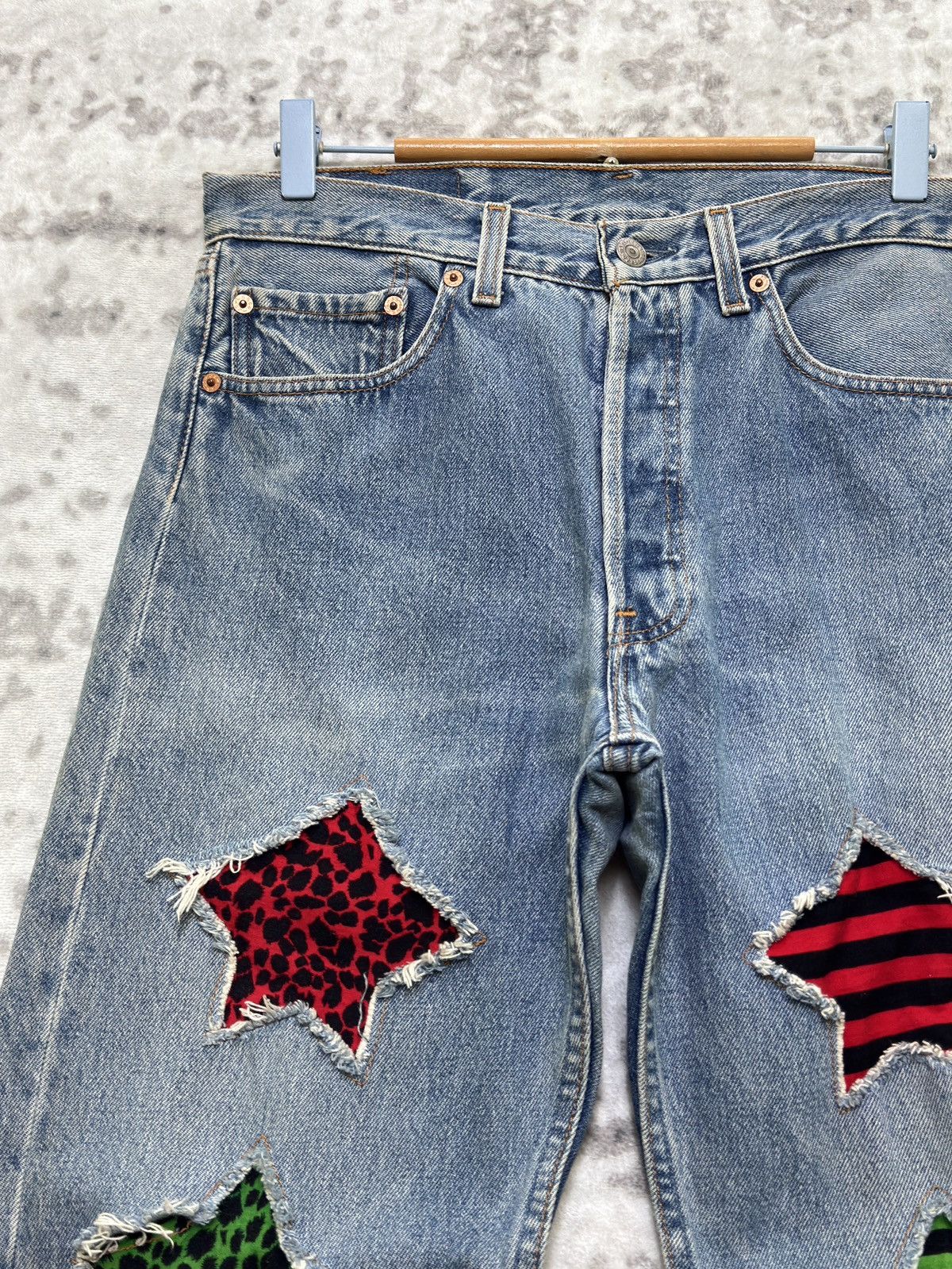 Levi's Levi’s 501 Custom Patchwork 90s Straight Denim Size US 30 / EU 46 - 4 Thumbnail