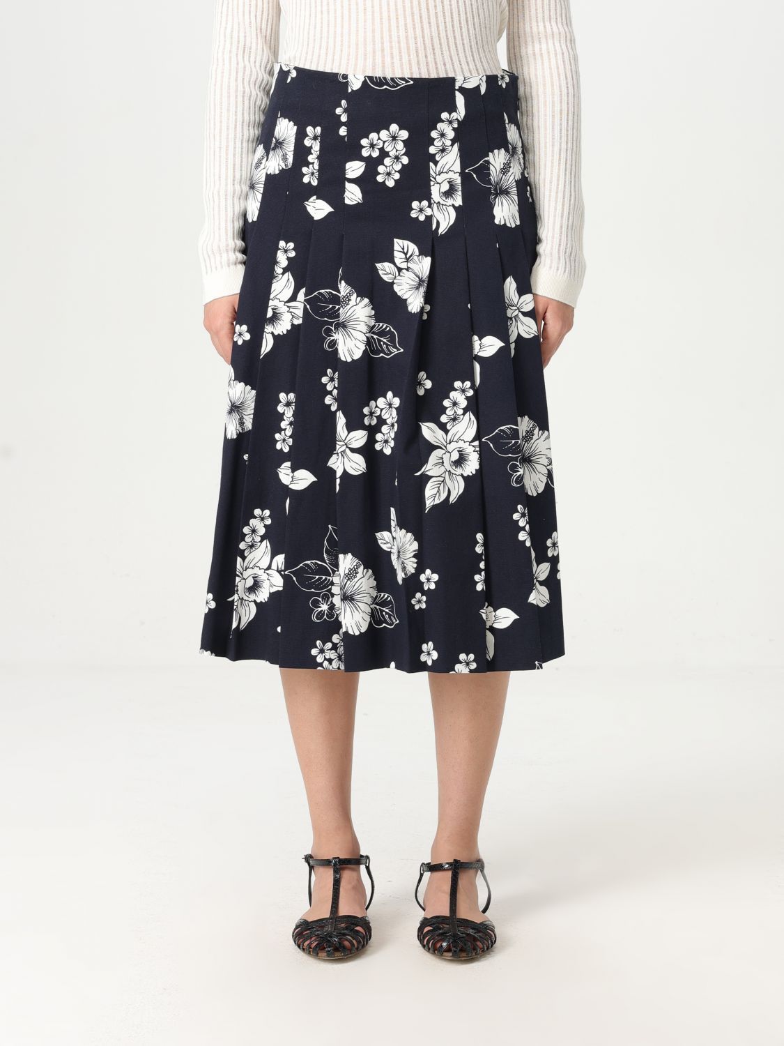Max Mara Max Mara Skirt Woman Blue Size 27" / US 4 / IT 40 - 1 Preview