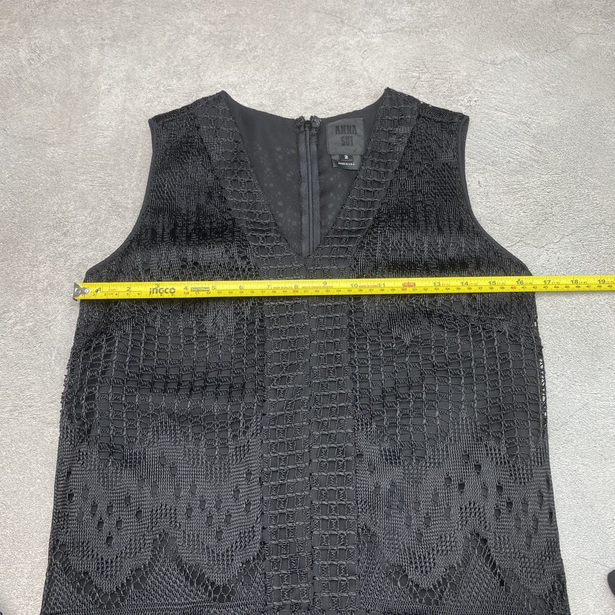 Anna Sui Anna Sui Black Lace Sleeveless Mini Dress Size XS / US 0-2 / IT 36-38 - 4 Thumbnail