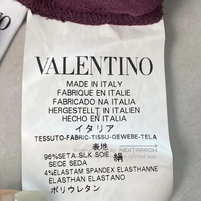 Valentino Valentino Burgundy Silk Long Sleeve Blouse . Size S / US 4 / IT 40 - 5 Thumbnail
