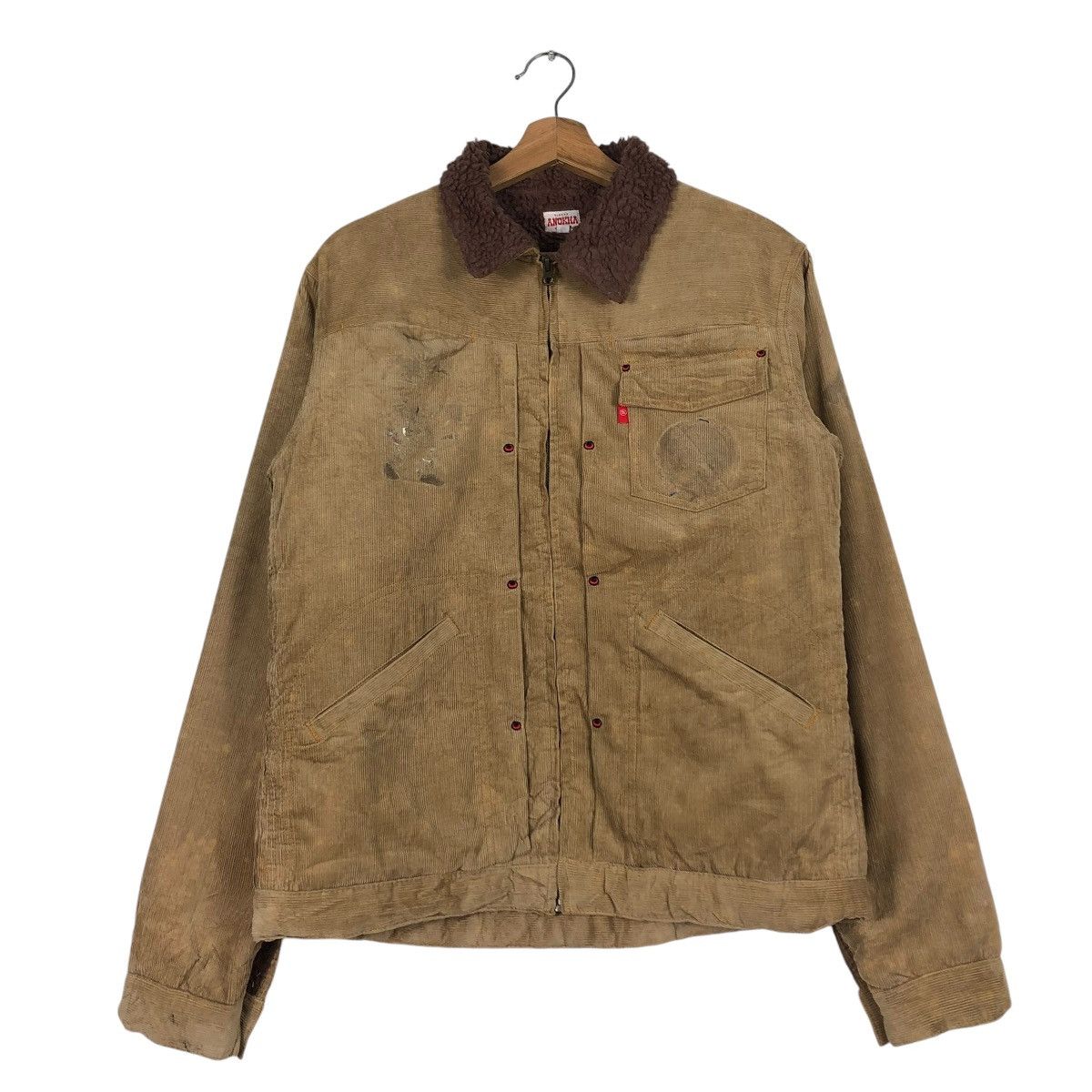 Hysteric Glamour 🔥VINTAGE CORDUROY BIKER JACKET ANOKHA SHEARLING BUTTON Size US L / EU 52-54 / 3 - 1 Thumbnail