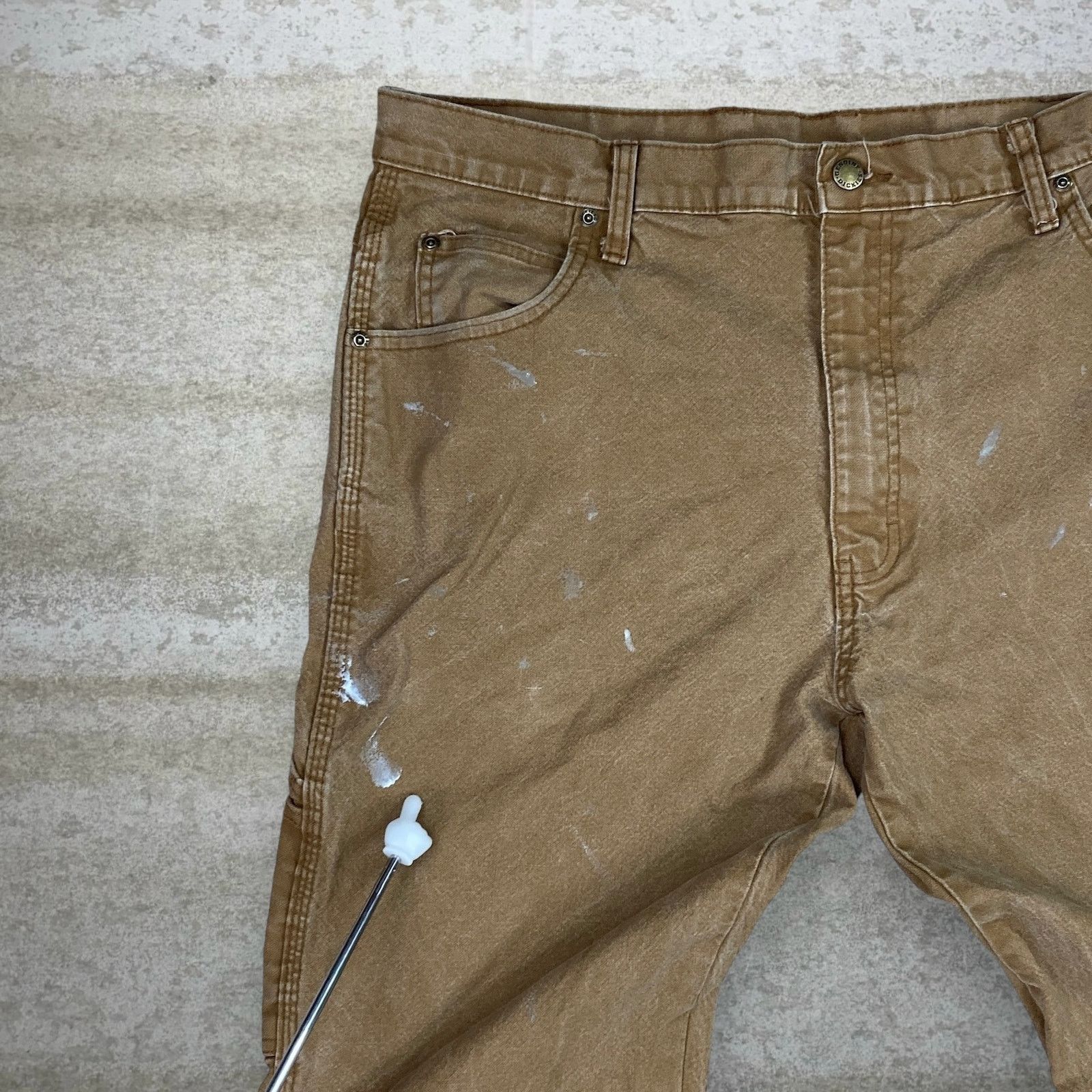 Dickies Vintage 90s Dickies Carpenter Pants 36x30 Straight Leg Tan Size US 36 / EU 52 - 6 Thumbnail