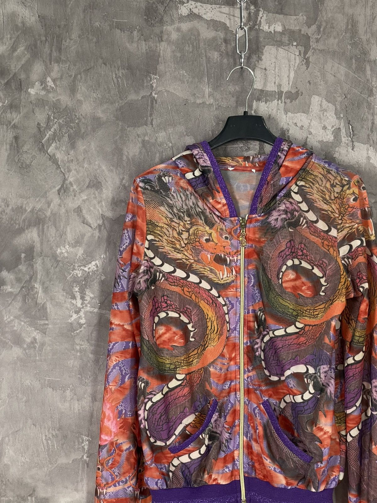 Japanese Brand Y2K Japanese Dragon Logo Zip Up Hoodie Y2K Size M / US 6-8 / IT 42-44 - 3 Thumbnail