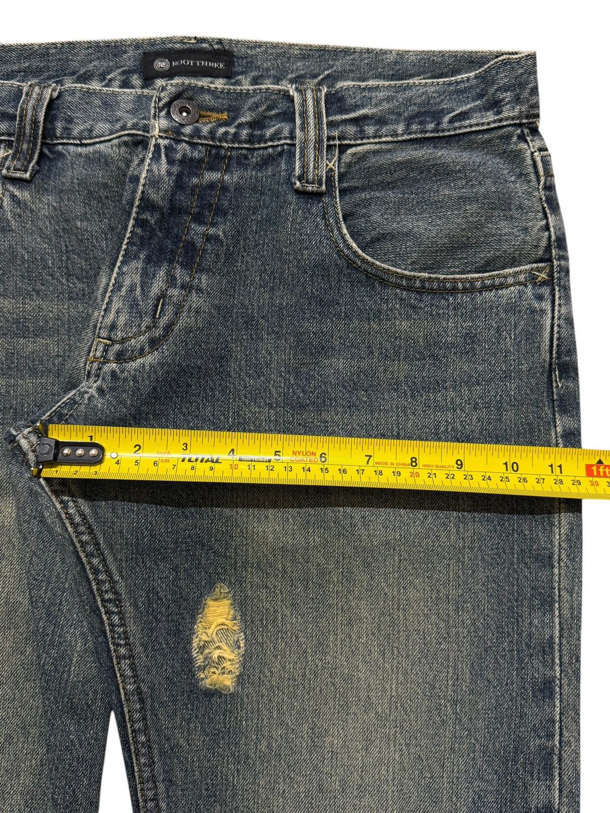 Full Count & Co. Vintage Japanese Brand Blue Faded Wash Distressed Loose Fits Size US 32 / EU 48 - 12 Thumbnail