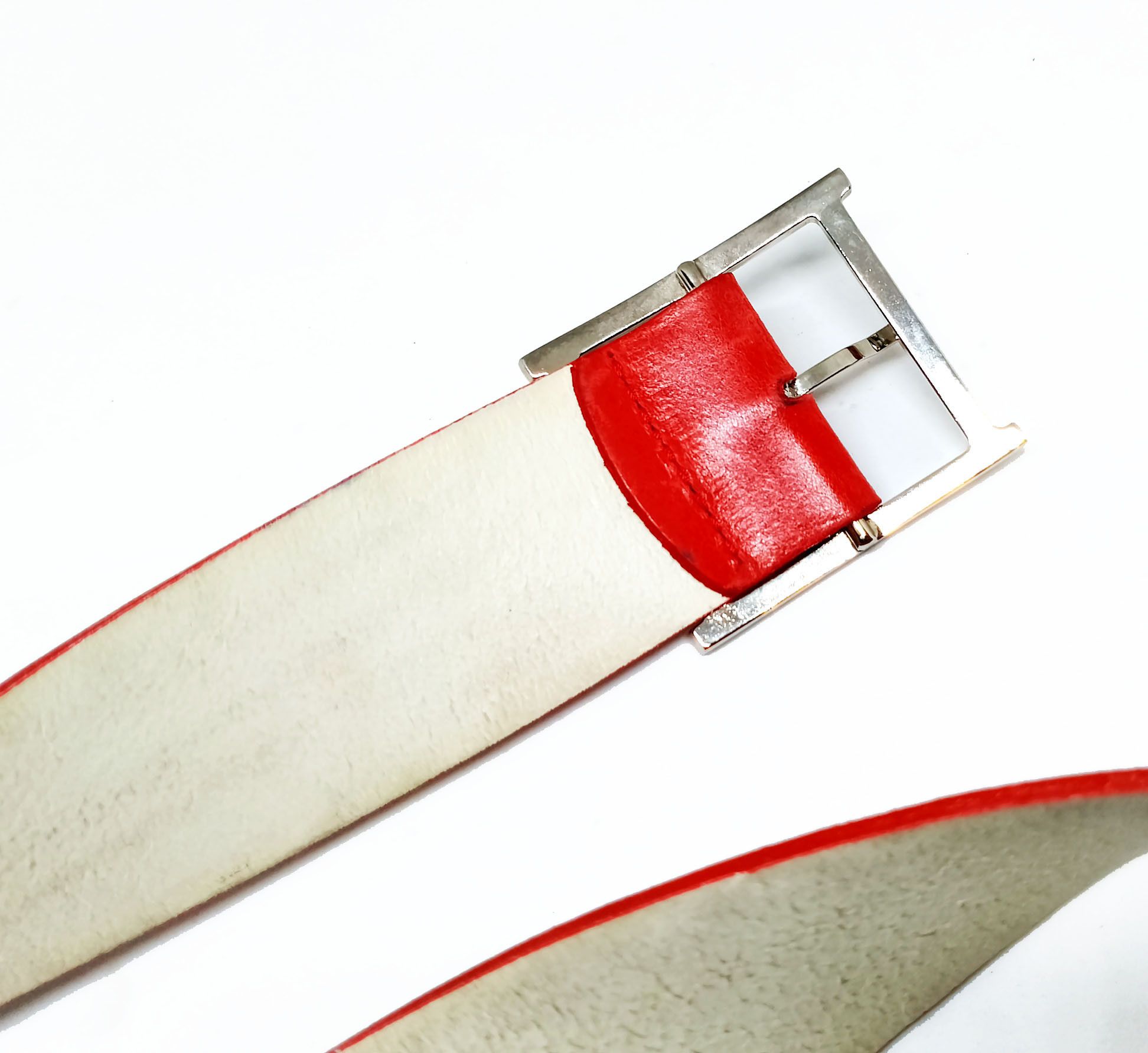Orciani Vintage 1980s Claudio Orciani Red Leather Belt Size ONE SIZE - 12 Thumbnail