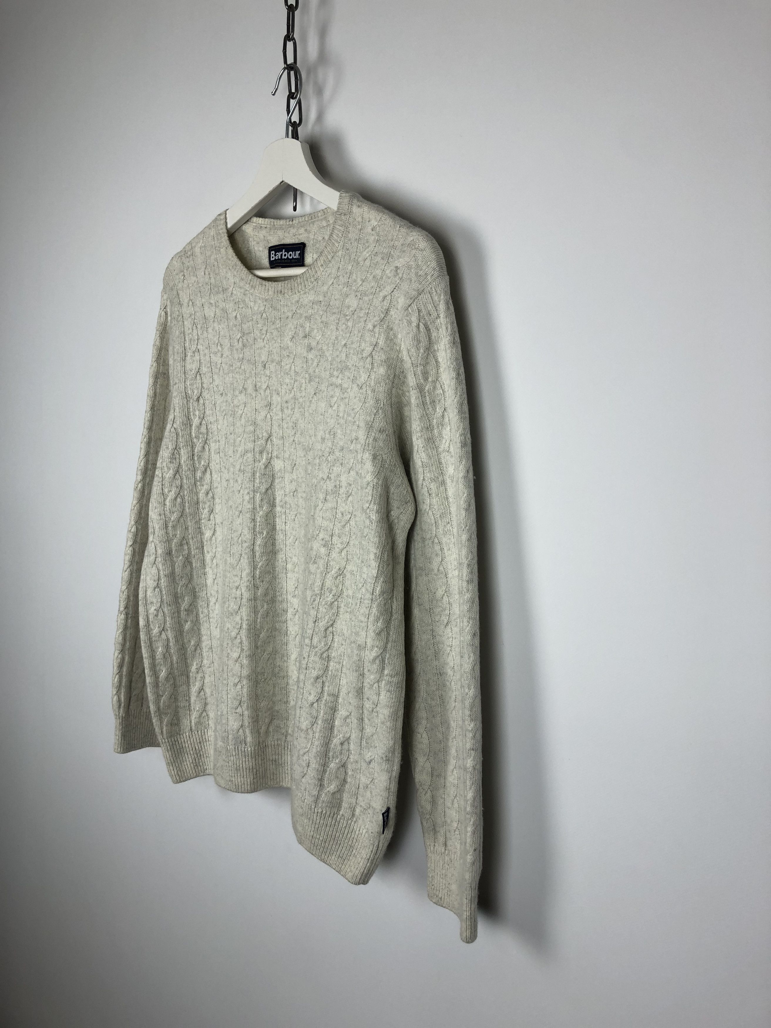 Barbour Barbour Knit Wool Sweater Pullover Crewneck Cream size L Size L / US 10 / IT 46 - 6 Thumbnail