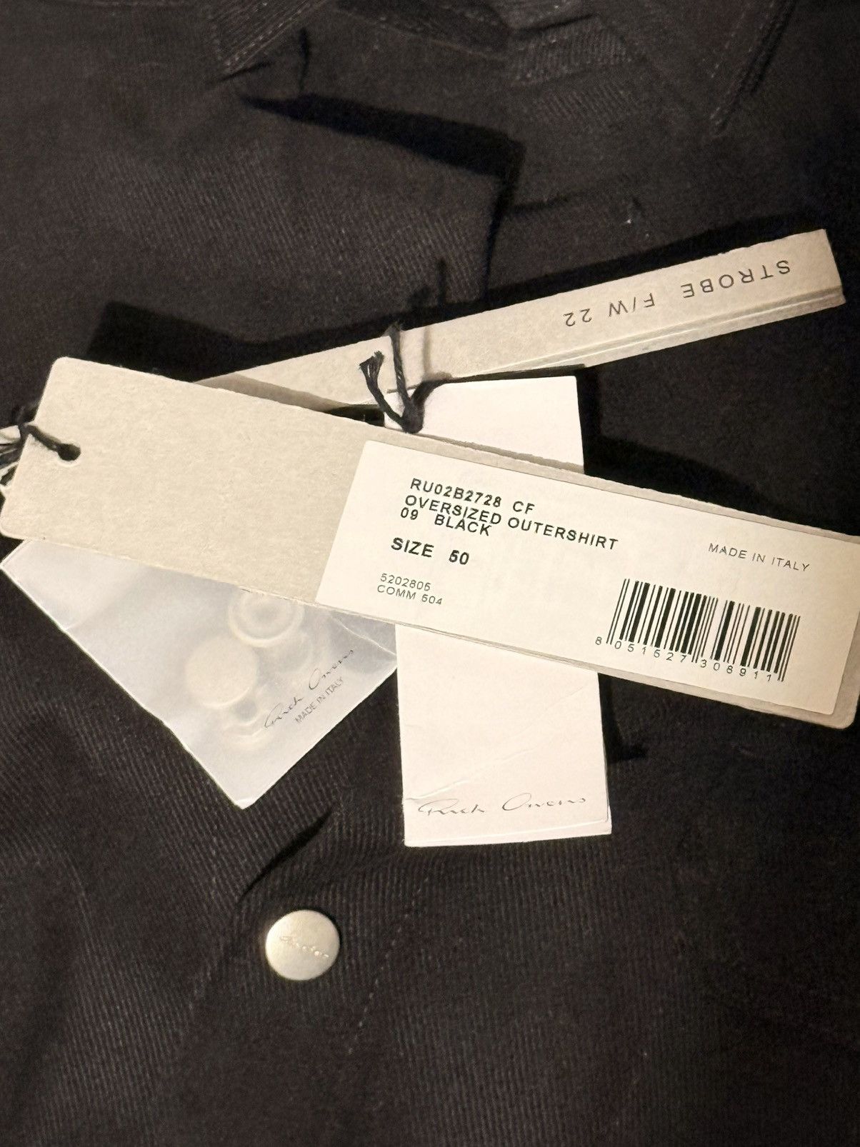 Rick Owens New STROBE Oversized Outershirt Jacket Soft Brushed Cotton M Size US M / EU 48-50 / 2 - 15 Thumbnail