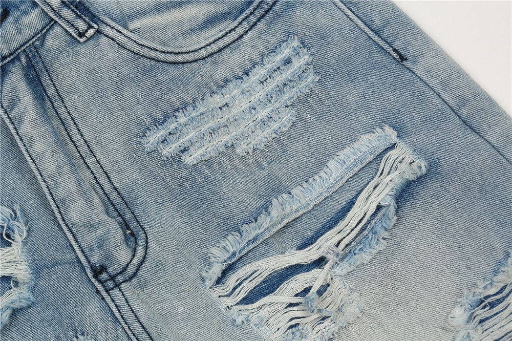 grunge damaged ripped washed flared jeans