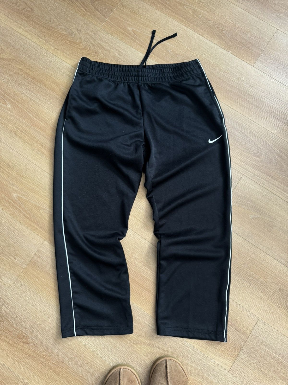Nike Rare Vintage Baggy Nike Drill Track Pants Swoosh Air Y2K Size US 32 / EU 48 - 1 Thumbnail