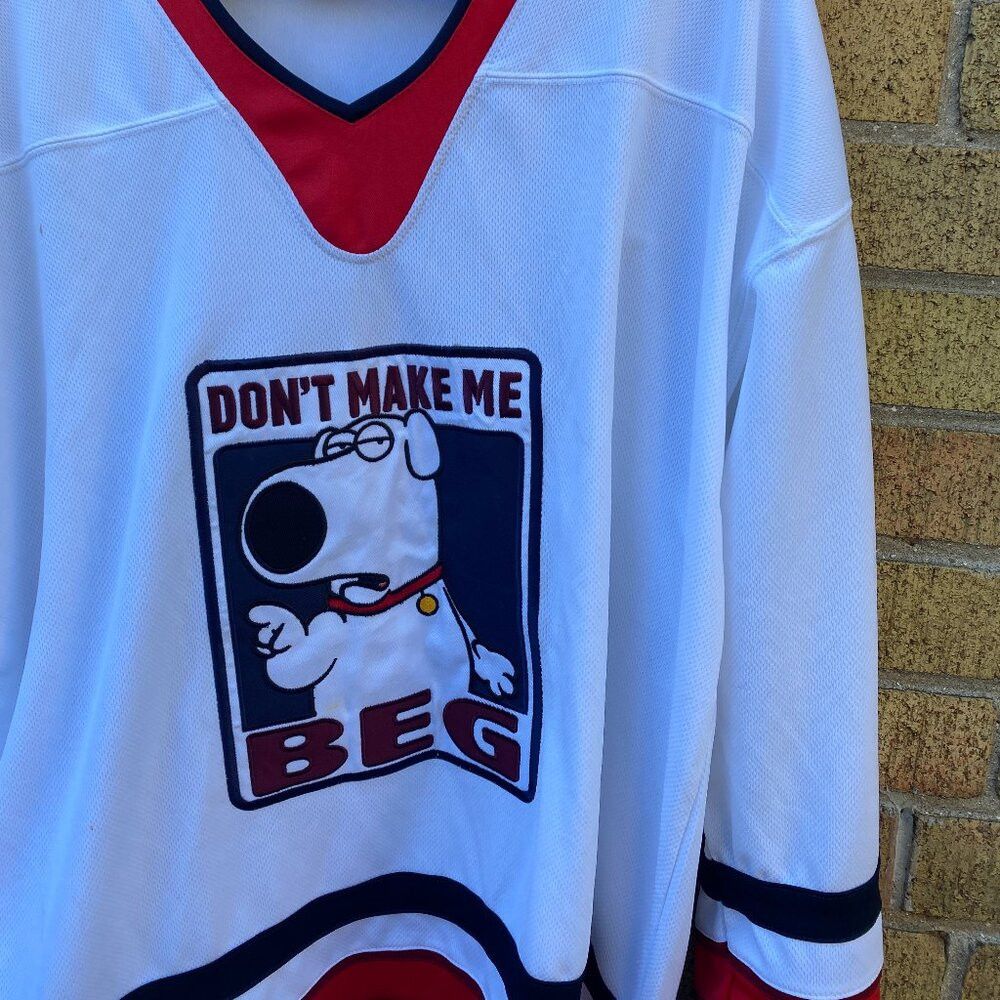Vintage RARE 2007 Family Guy Embroidered Hockey Jersey L XL "Dont M Size US L / EU 52-54 / 3 - 2 Thumbnail