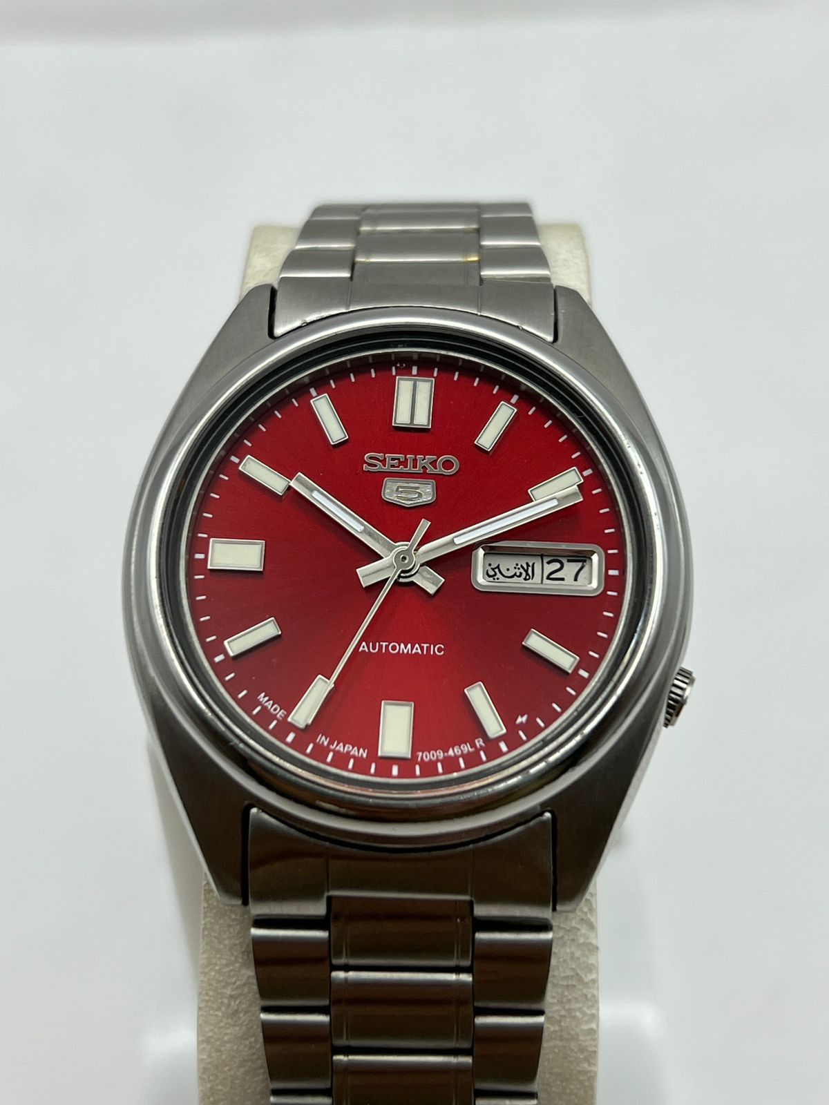 Seiko SEIKO 5 SNXS79 RED DIAL AUTOMATIC 21 JEWELS MEN’S WRISTWATCH Size 36 - 2 Thumbnail