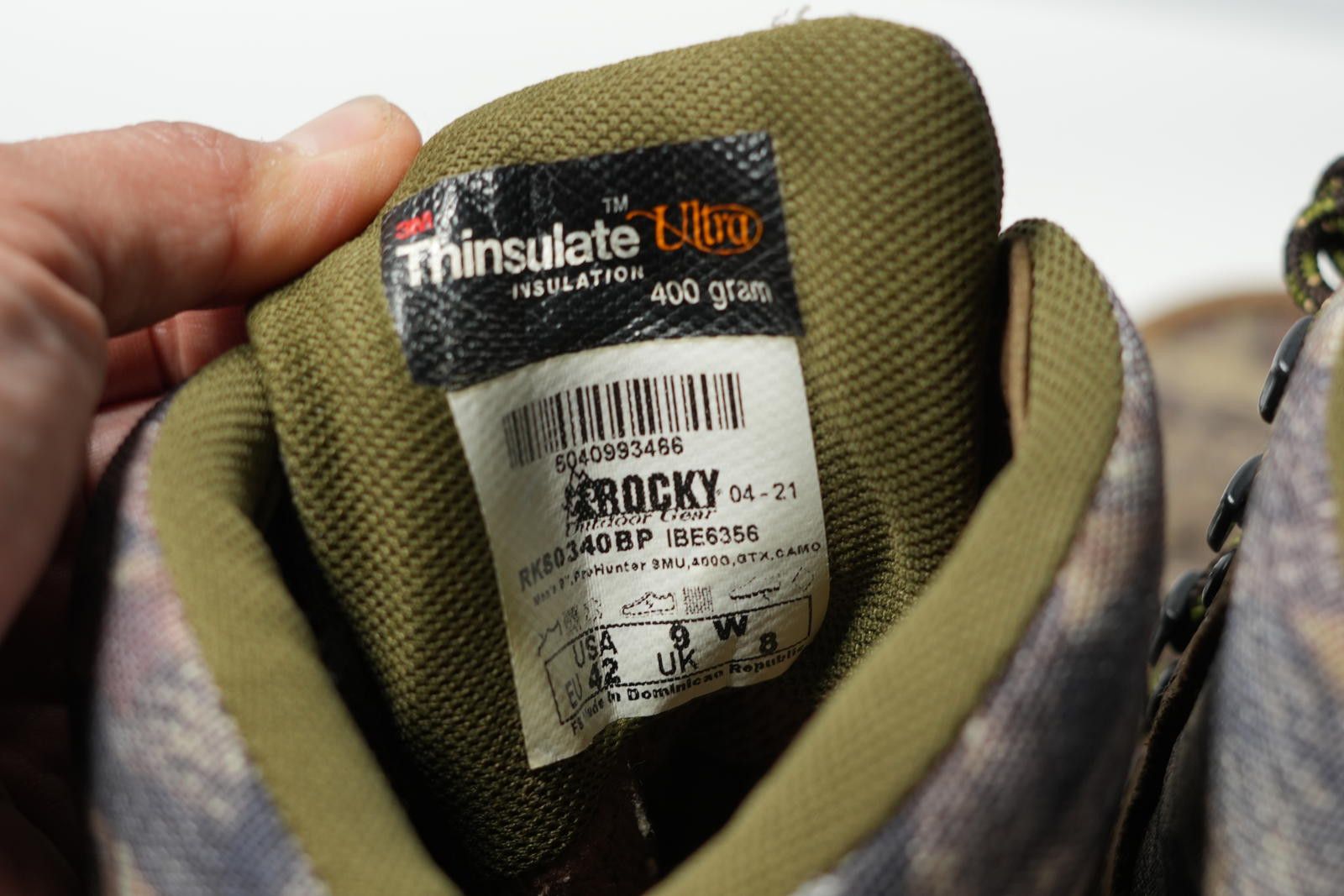 Hard Rock Cafe Rocky Boots Men's 42 Camo Vibram Goretex Thinsulate Size US 9 / EU 42 - 8 Thumbnail