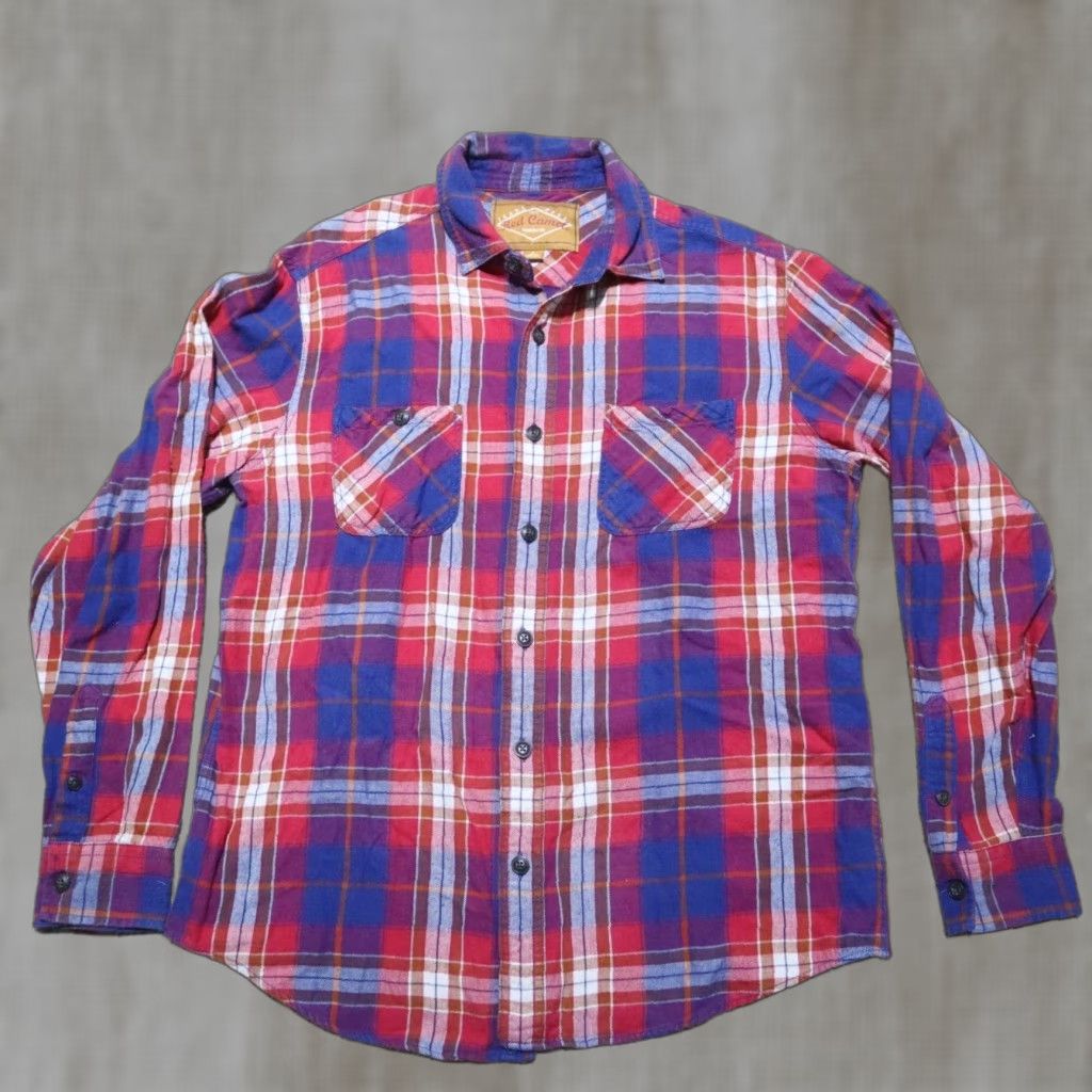 Camel Red Camel Shirt - Western Plaid Long Sleeve Button-Up with Pockets, Multicolor, Size L, Mens Size US L / EU 52-54 / 3 - 1 Thumbnail