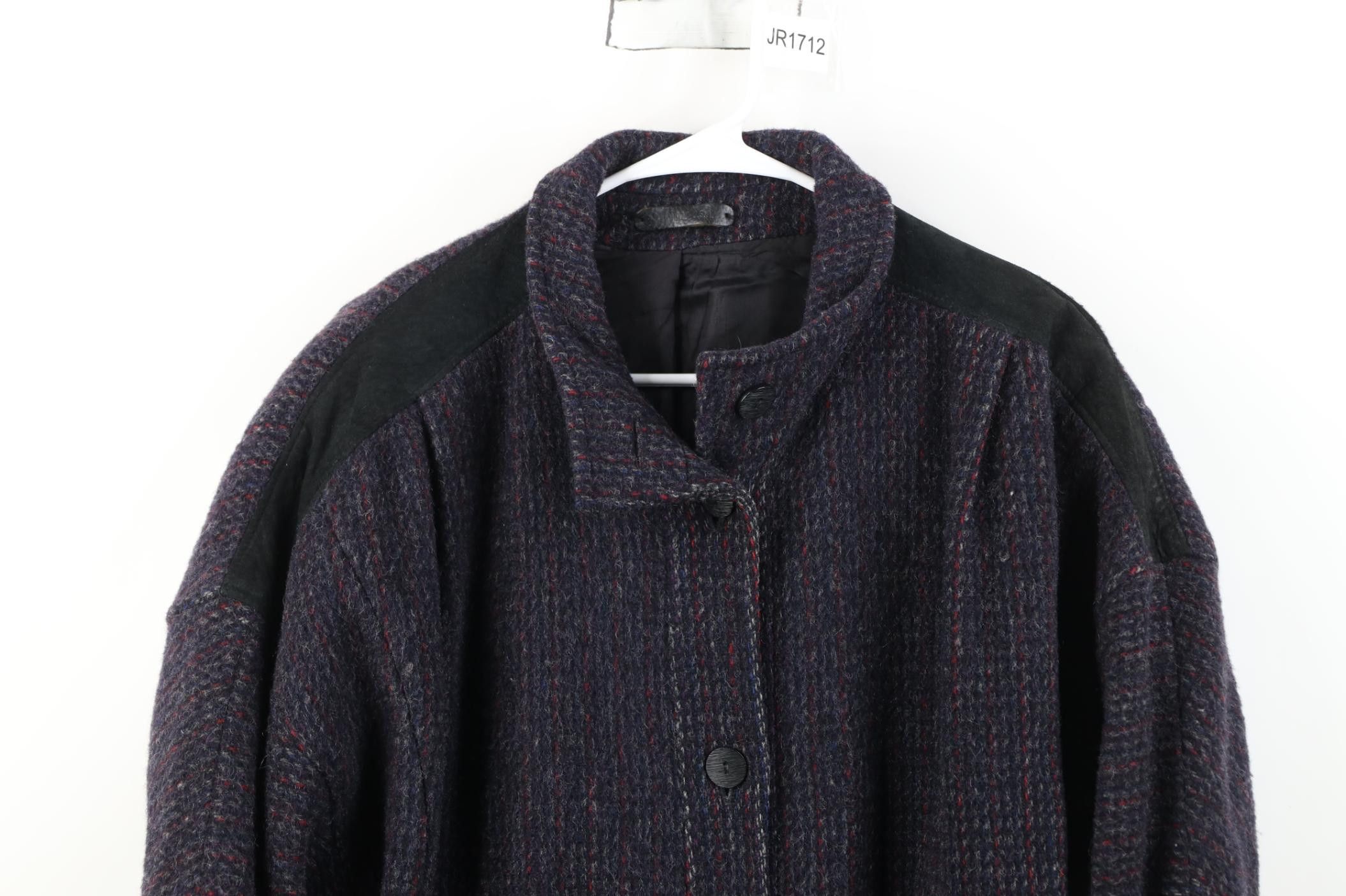 Vintage Vintage 80s 90s Streetwear Trim Wool Tweed Bomber Jacket USA Size L / US 10 / IT 46 - 2 Thumbnail