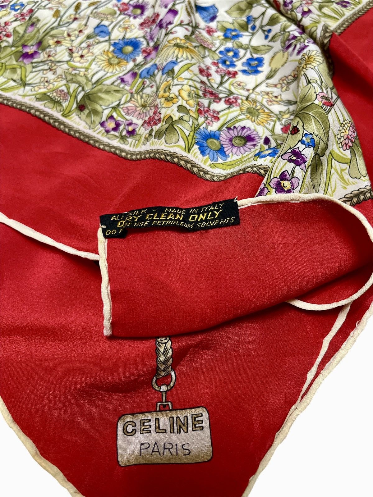 Celine Celine Silk Scarf free gift Celine Handkerchief Size ONE SIZE - 3 Thumbnail