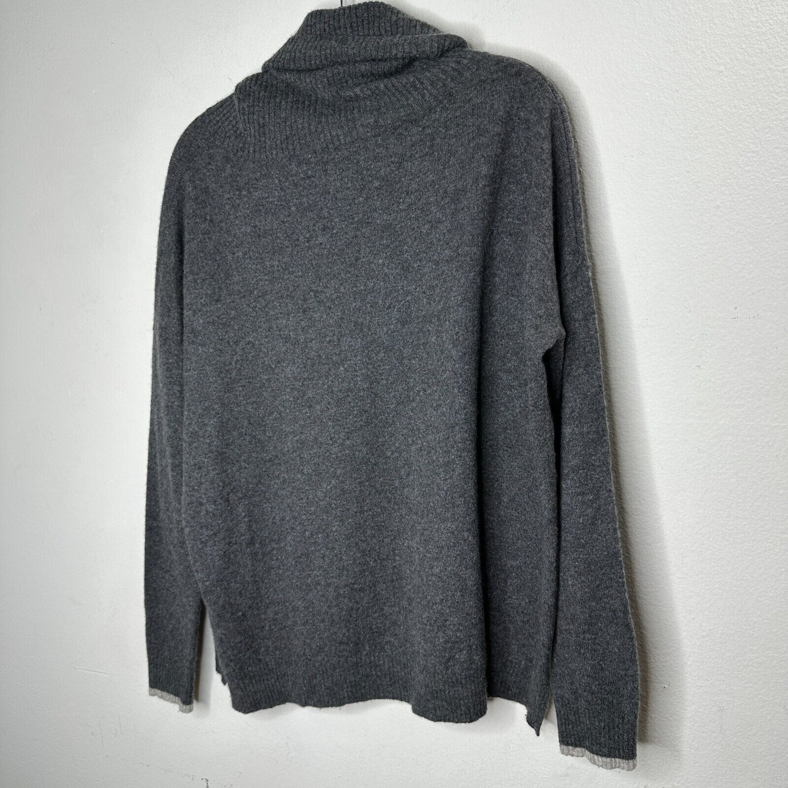 Other Three Dots Cashmere Carbon Gray Boxy Turtle Neck Sweater S Size S / US 4 / IT 40 - 6 Thumbnail
