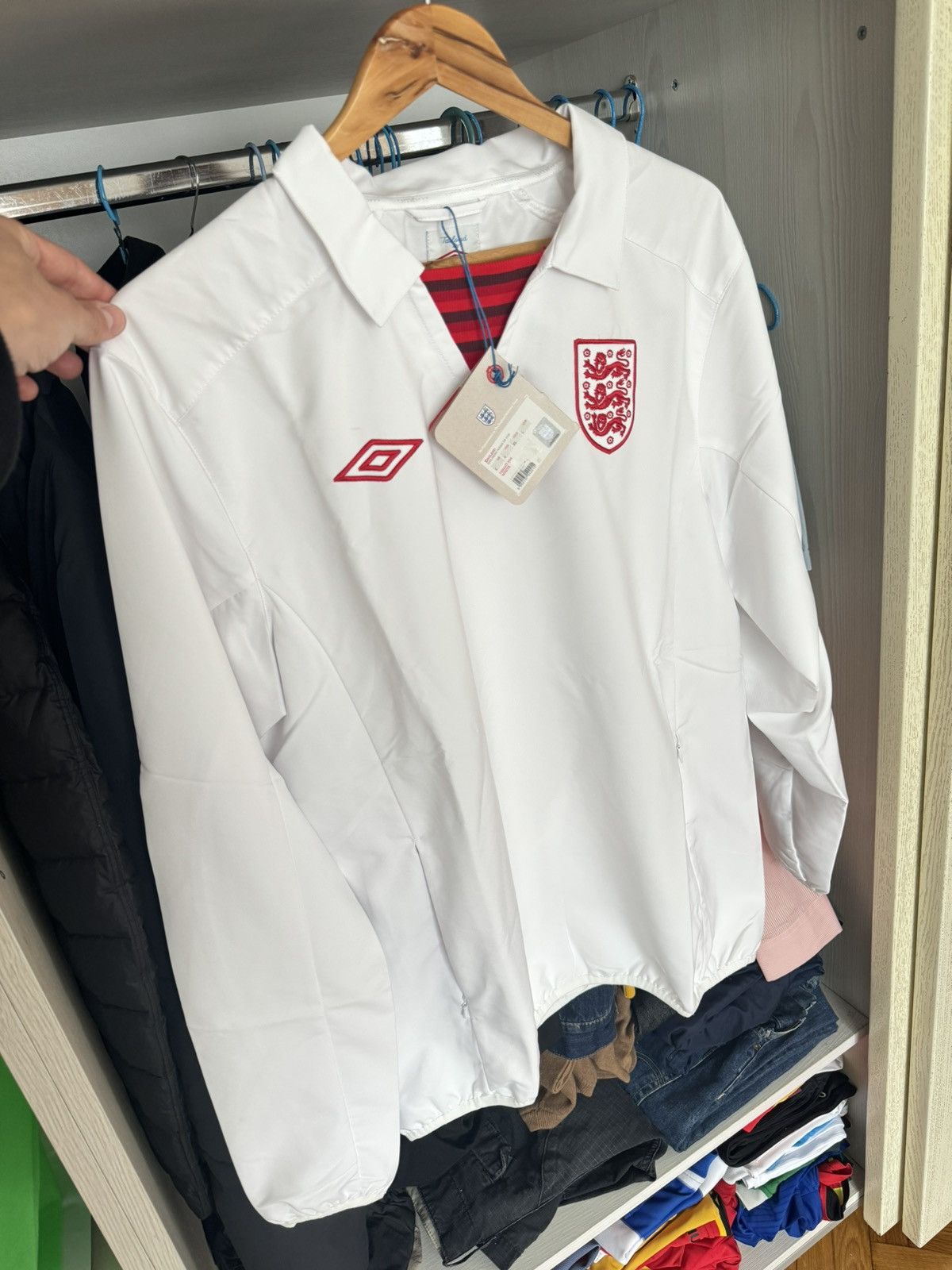 Umbro BNWT England 2012 Soccer Tracksuit Jacket Football Jersey Size US XL / EU 56 / 4 - 3 Thumbnail