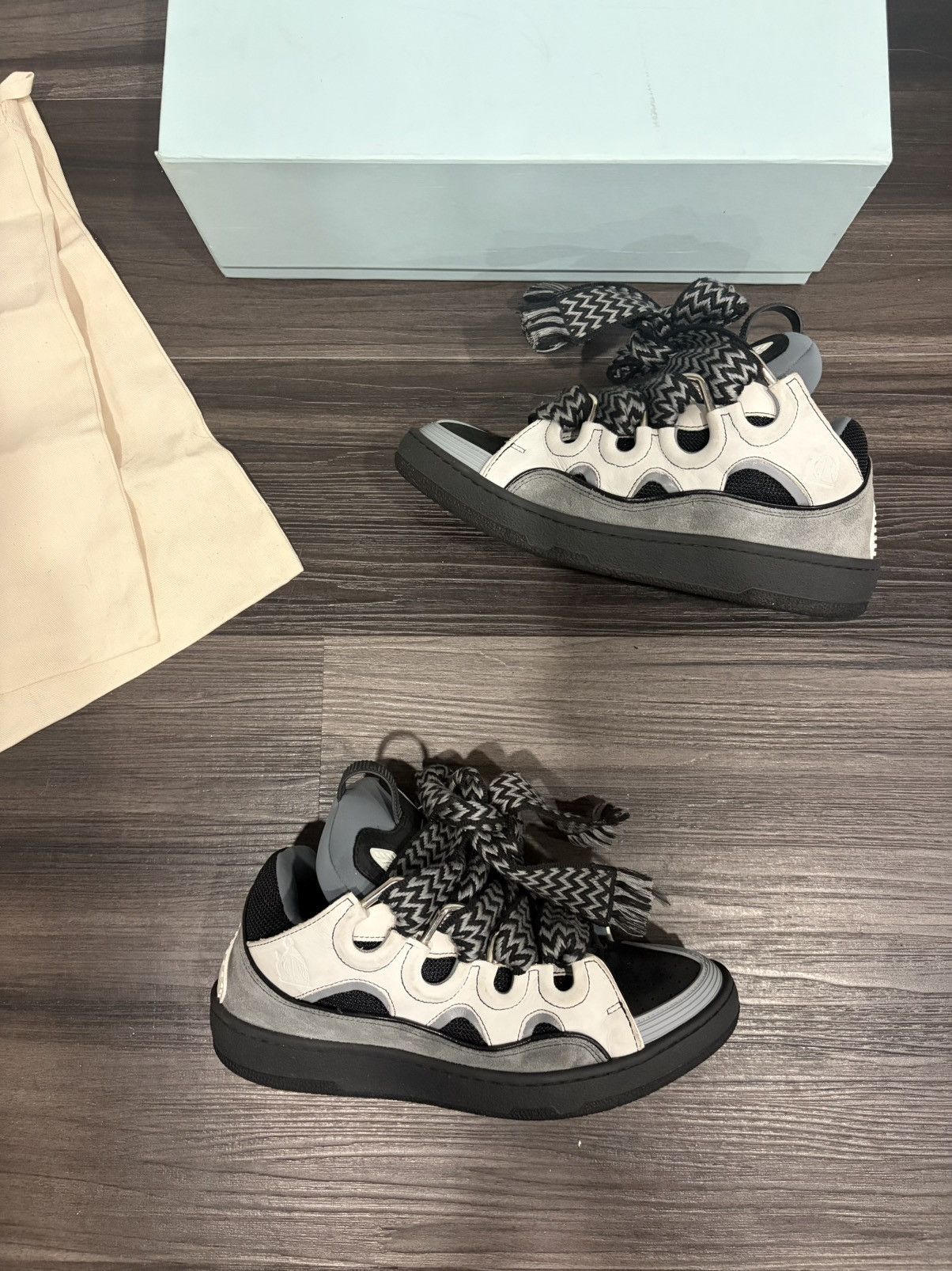 Lanvin Lanvin Curb Sneakers Black/Grey (Discontinued) Size US 7 / EU 40 - 2 Thumbnail