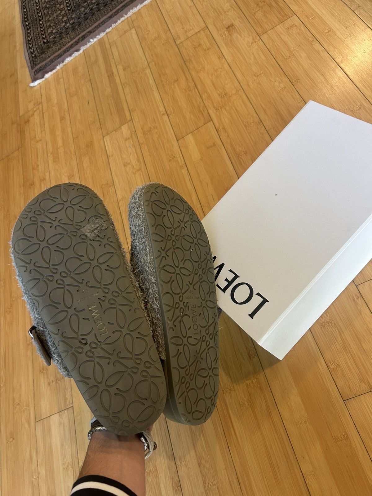 Loewe Loewe Brushed Suede Buckle Mules Size US 12 / EU 45 - 5 Thumbnail