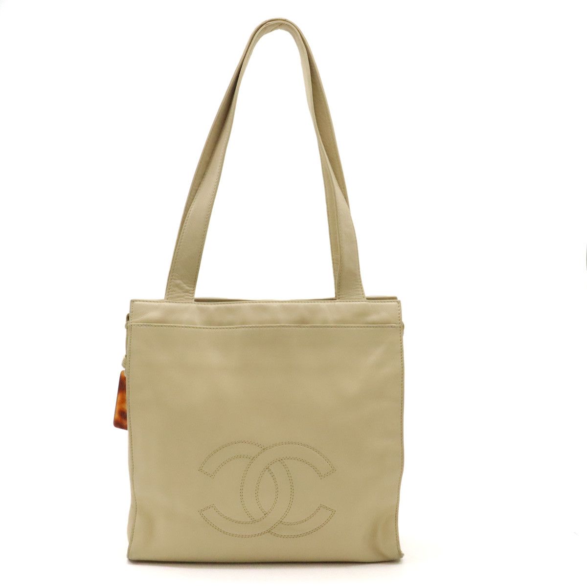 Chanel Chanel Chanel Leather Coco Mark Tote Bag Leather Tote Bag in Very Good Condition Size ONE SIZE - 1 Thumbnail