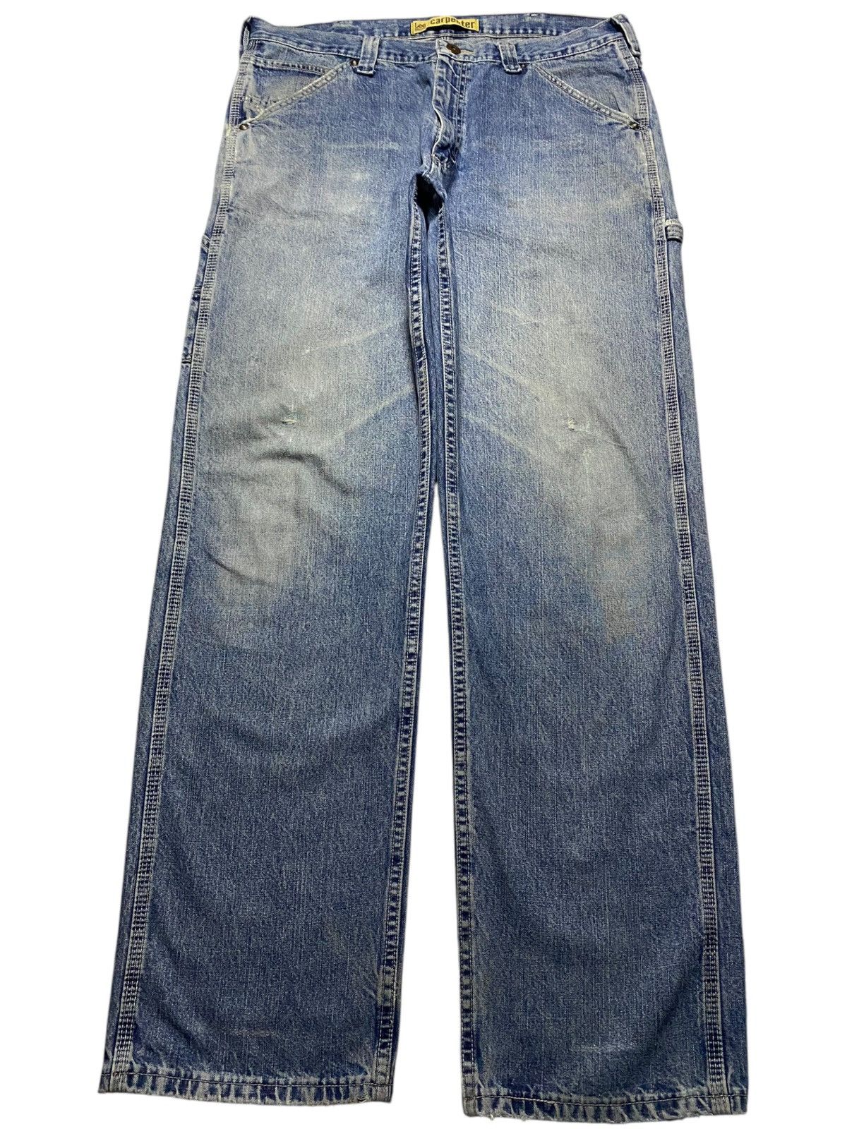 Lee Vintage Lee Carpenter Light Wash Distressed Loose Pants Size US 35 - 1 Thumbnail
