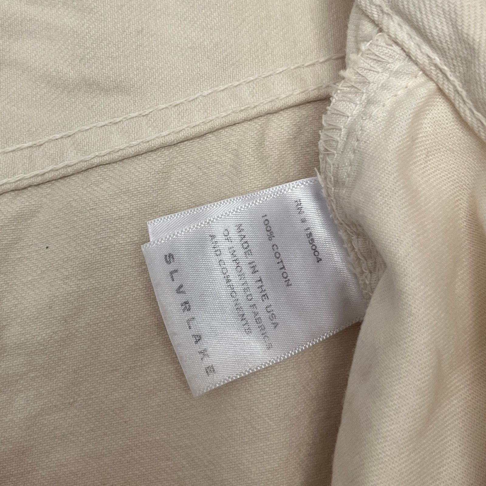 SLVRLAKE SLVRLAKE London High Rise Straight Leg Jeans White Cream Size 32" / US 10 / IT 46 - 5 Thumbnail